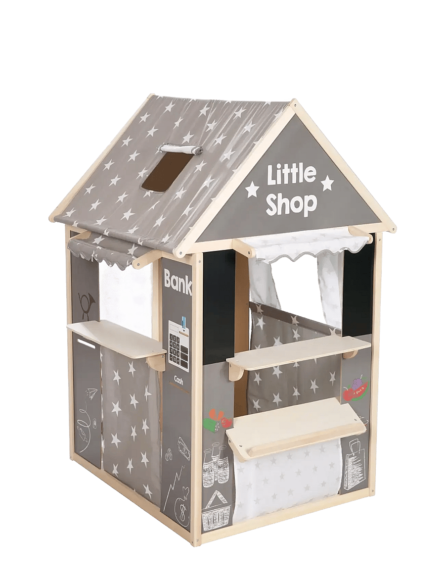 ROBA - Wooden Play House Combination Usable As Play Shop - spielzelte und -tunnel - gray - 1