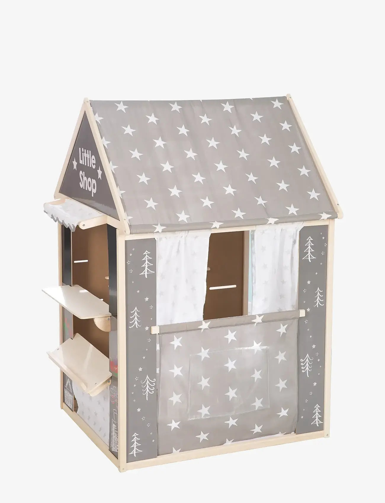 ROBA - Wooden Play House Combination Usable As Play Shop - vaikiškos palapinės ir tuneliai - gray - 4