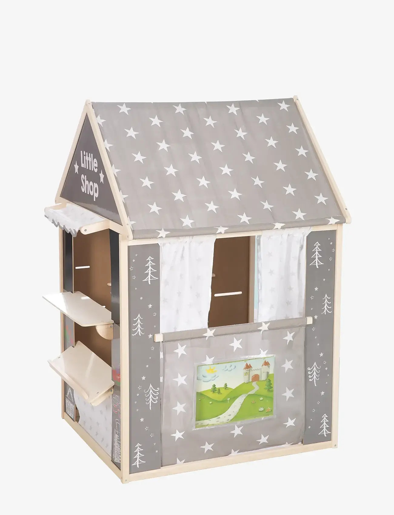 ROBA - Wooden Play House Combination Usable As Play Shop - vaikiškos palapinės ir tuneliai - gray - 5