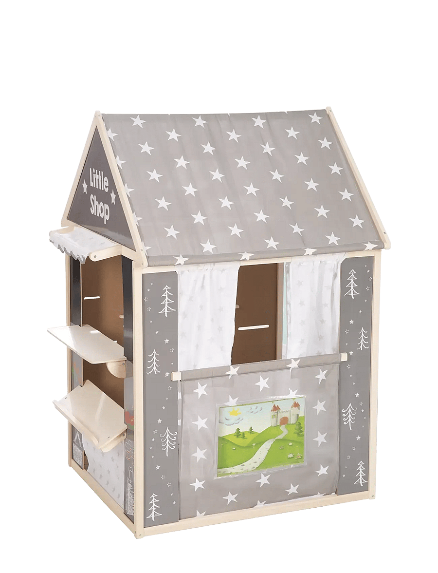 ROBA - Wooden Play House Combination Usable As Play Shop - spielzelte und -tunnel - gray - 5