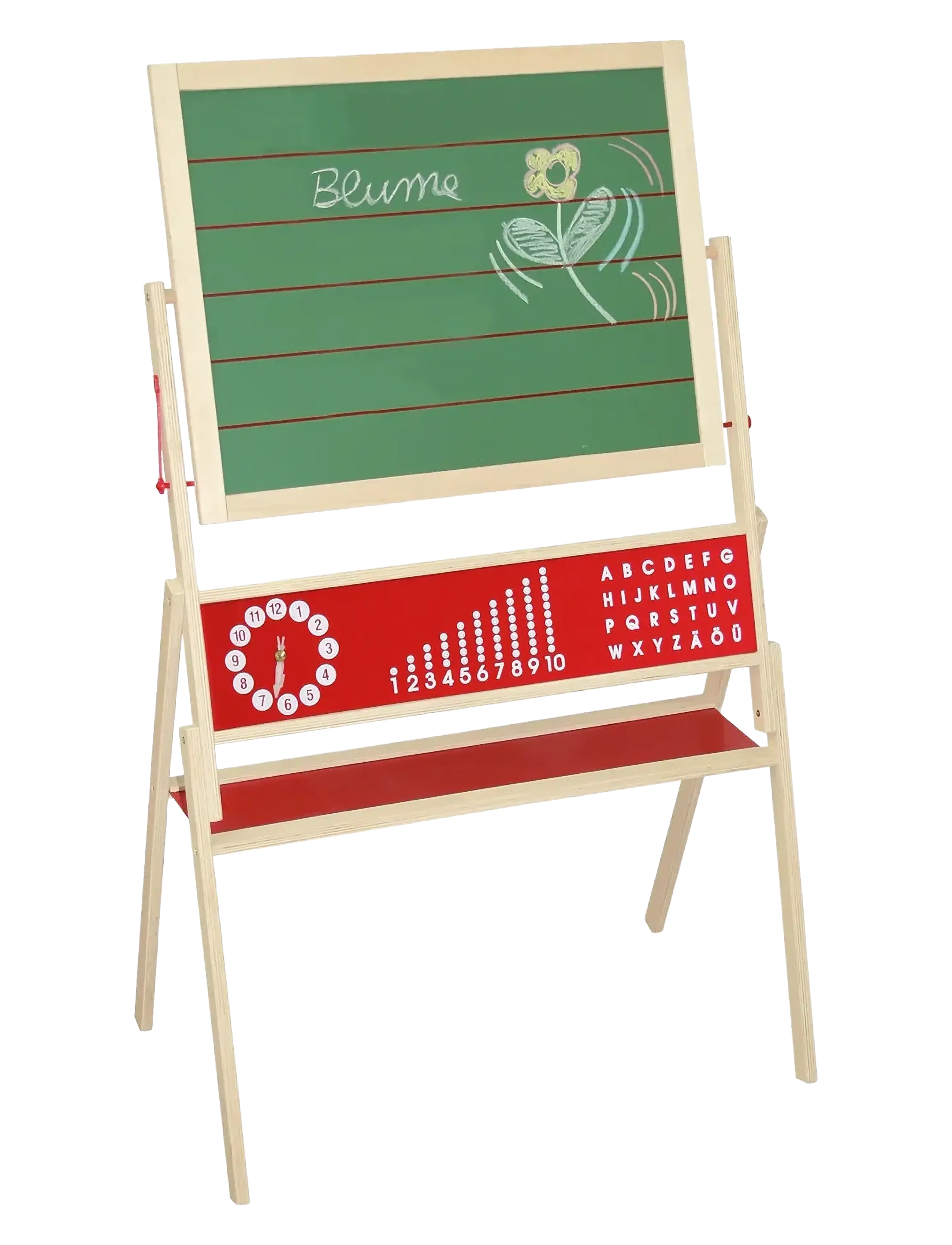 ROBA Children's Blackboard Easel With Shelf And Stool, 112X 69X 41.5 cm, Multi/patterned, Tegning > Tegnebrætter, Børn