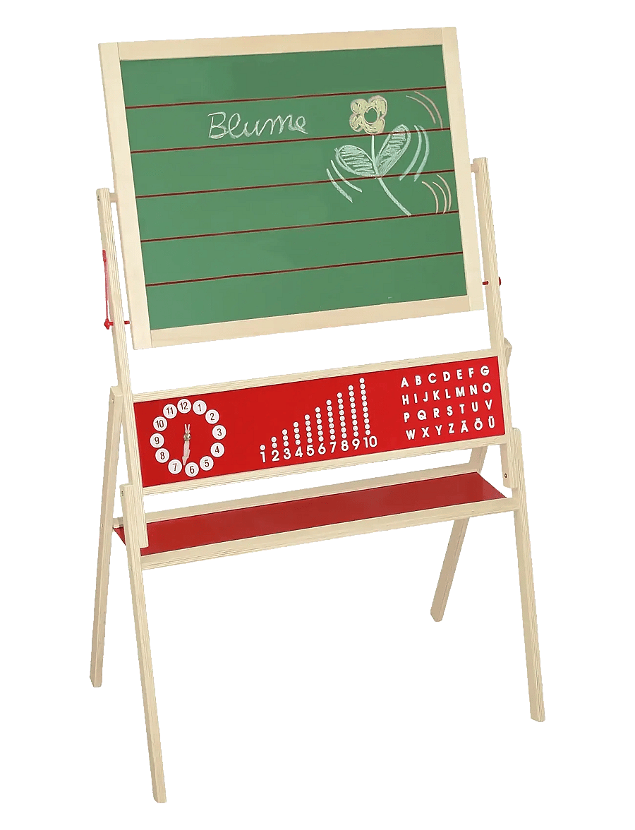 ROBA - Children'S Blackboard Easel With Shelf and Stool - zeichenbretter - colorful - 0