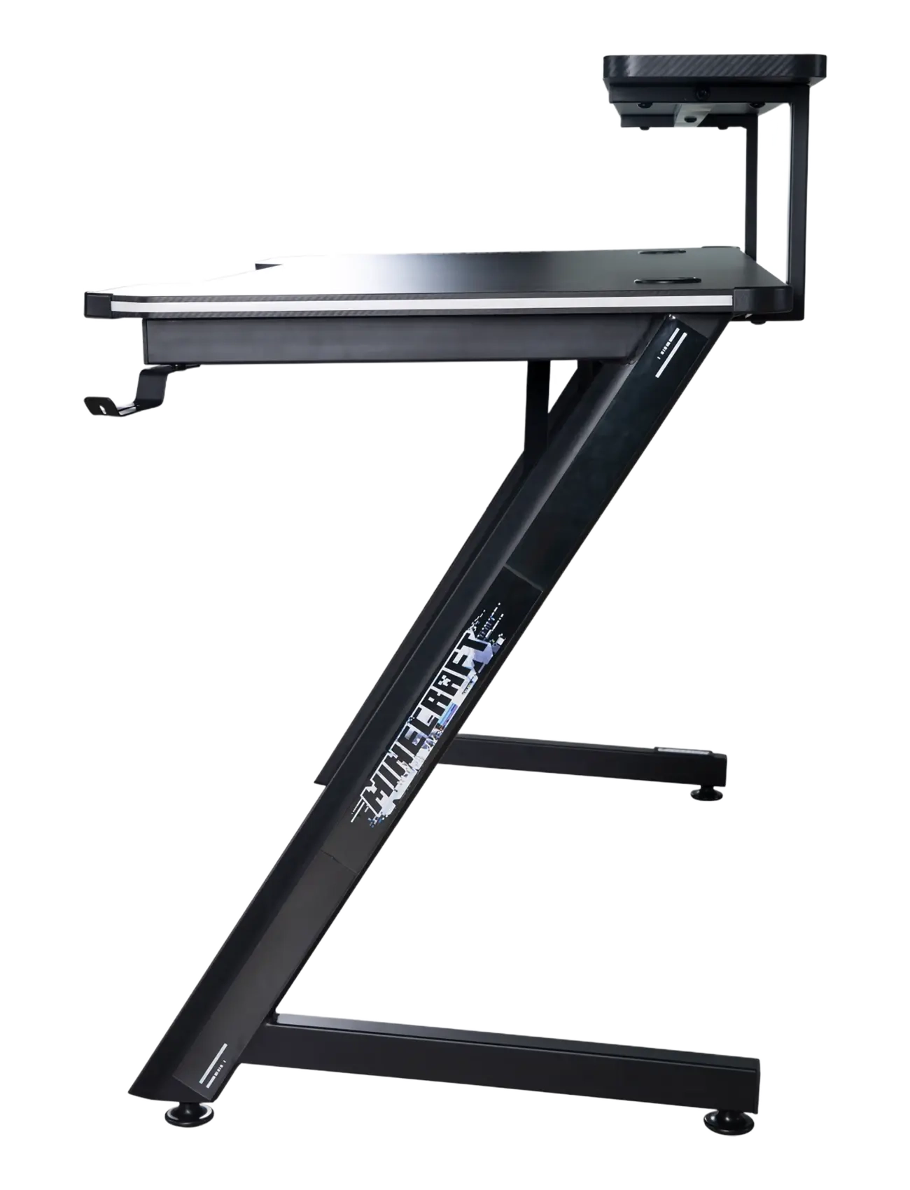 Minecraft - Gaming desk, monitor shelf, cup and headphone holder, Z-shaped metal base - gamingmøbler - multicolor - 1
