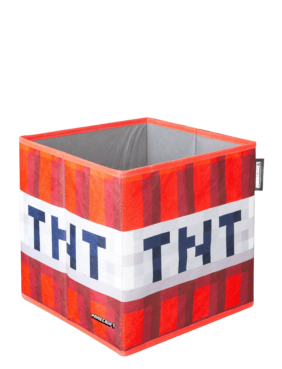 Minecraft - Set of 2 Fabric Boxes, Foldable, Grass Block and TNT, Canvas - förvaringslådor - multicolor - 1