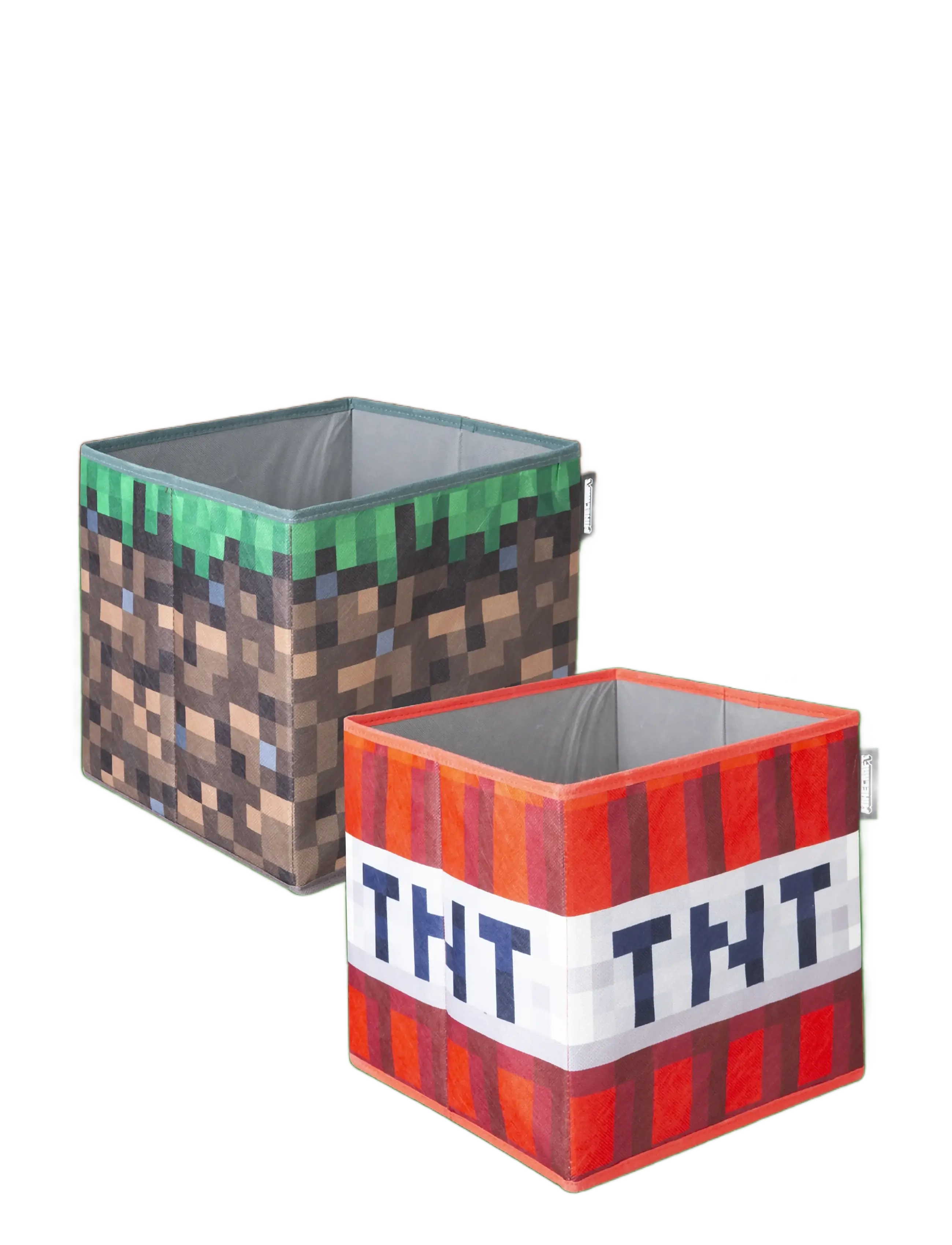 Minecraft - Set of 2 Fabric Boxes, Foldable, Grass Block and TNT, Canvas - förvaringslådor - multicolor - 4