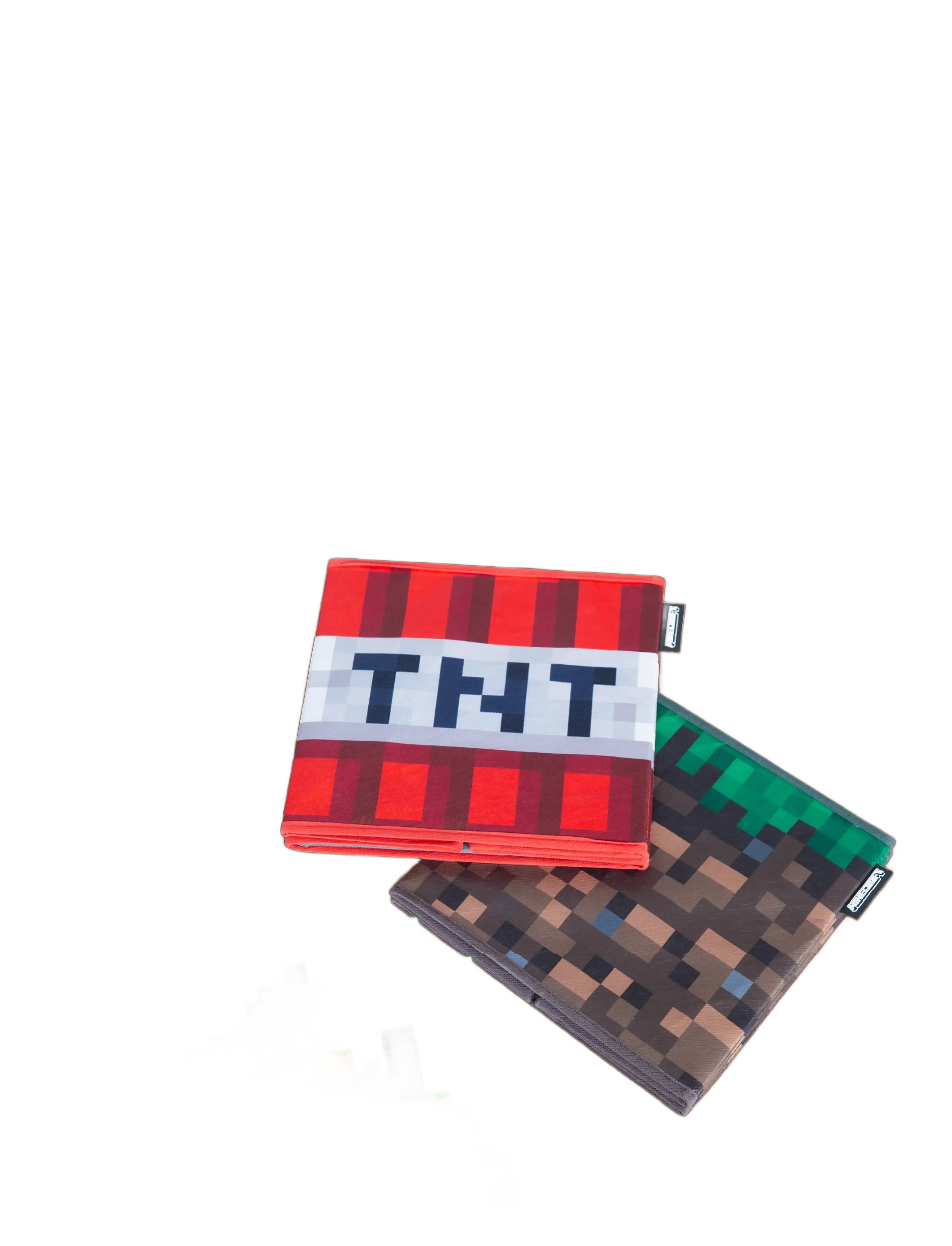 Minecraft - Set of 2 Fabric Boxes, Foldable, Grass Block and TNT, Canvas - förvaringslådor - multicolor - 5