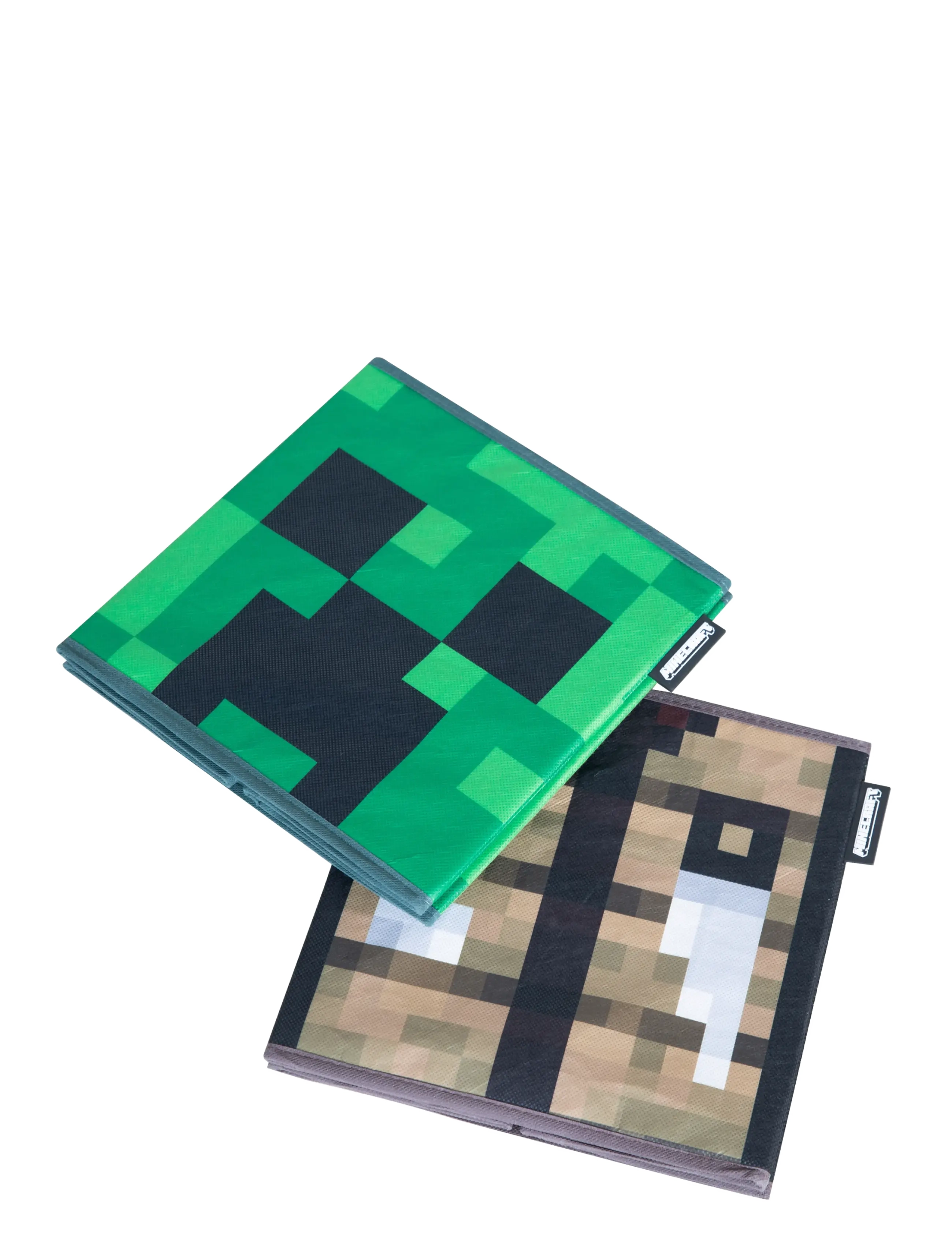 Minecraft - Set of 2 Fabric Boxes, Foldable, Creeper and Crafting Table, Canvas - förvaringslådor - multicolor - 3