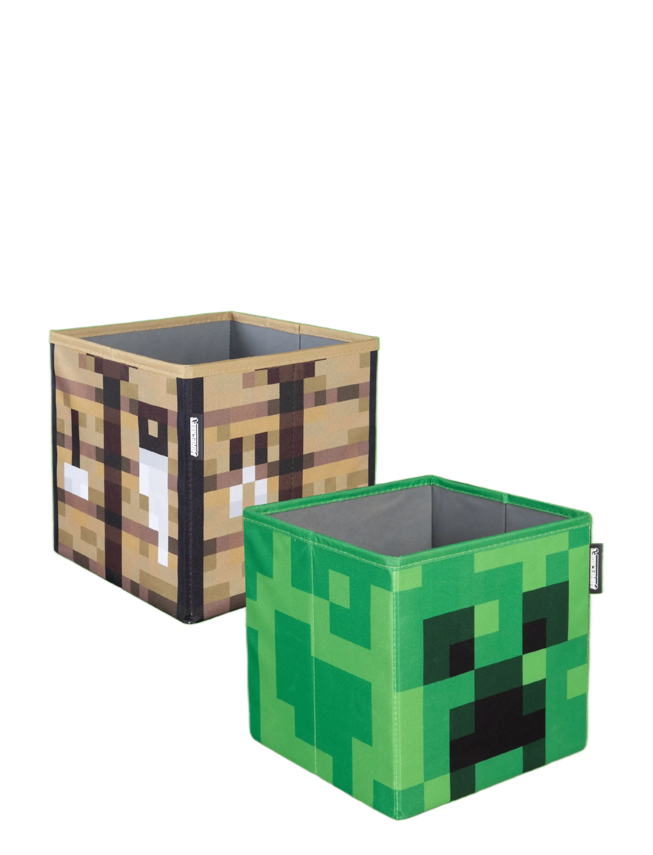 Minecraft - Set of 2 Fabric Boxes, Foldable, Creeper and Crafting Table, Canvas - förvaringslådor - multicolor - 5