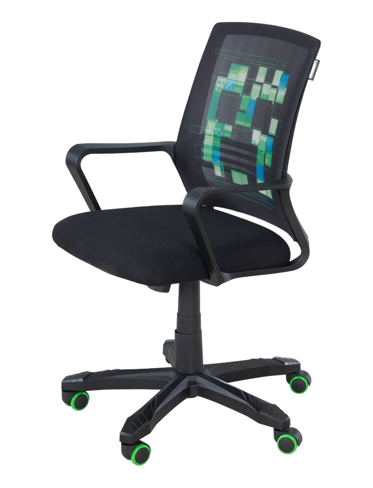 Minecraft Gaming chair, infinitely height-adjustable, rocking mechanism - Kids home - MULTICOLOR / black