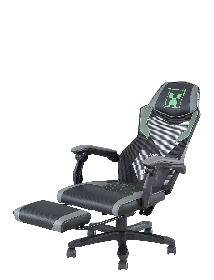 Minecraft - Padded gaming chair, infinitely height-adjustable, rocking mechanism, leg rest - gaming-möbel - multicolor - 1