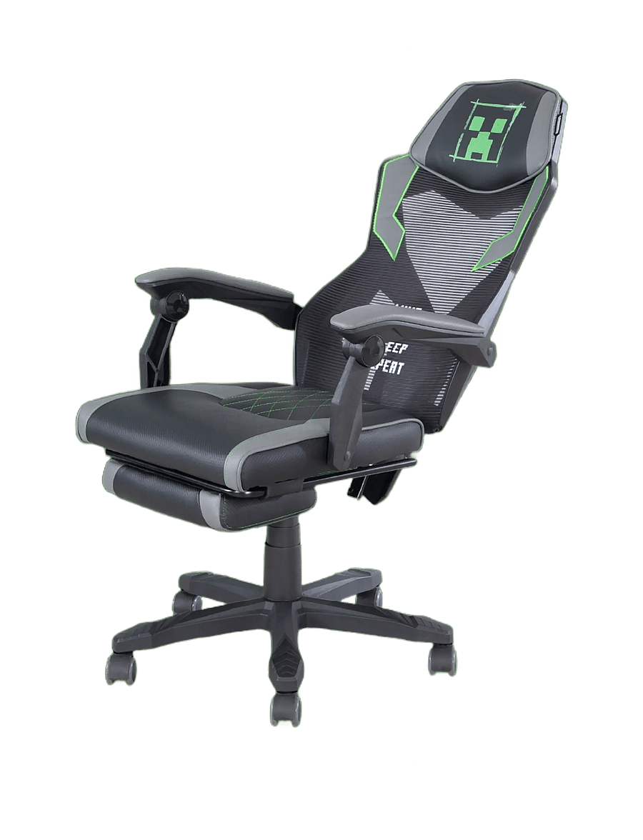 Minecraft - Padded gaming chair, infinitely height-adjustable, rocking mechanism, leg rest - gaming-möbel - multicolor - 4