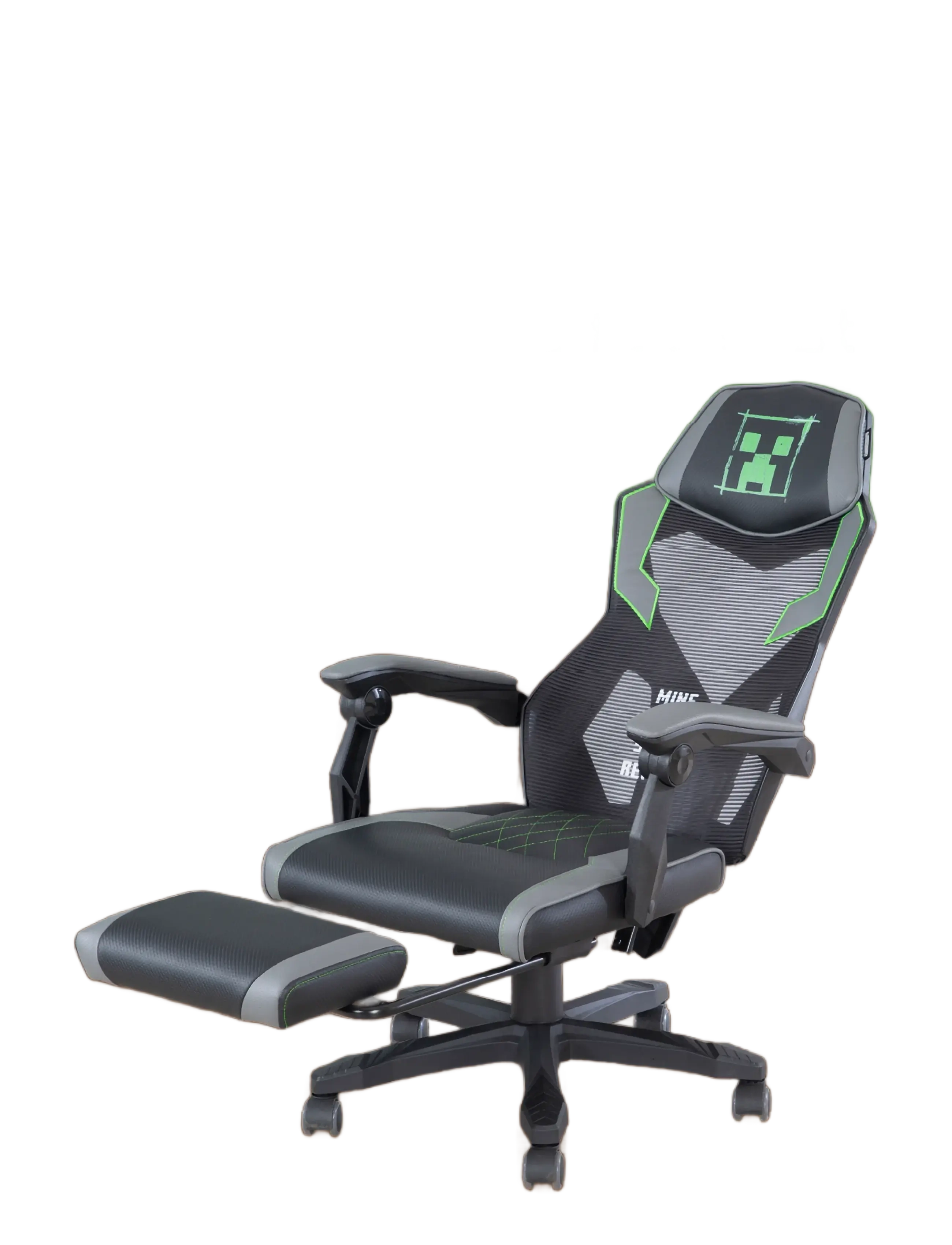 Minecraft - Padded gaming chair, infinitely height-adjustable, rocking mechanism, leg rest - gaming-möbel - multicolor - 5