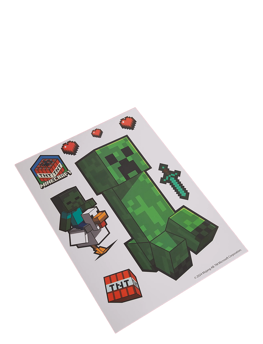 Minecraft - Wall decals, Minecraft character stickers, self-adhesive vinyl film - klistermærker - multicolor - 3