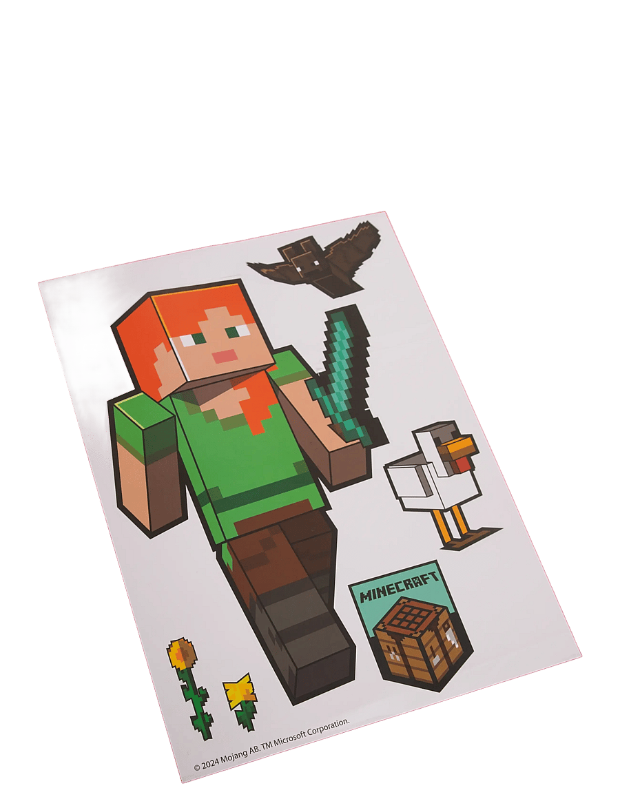 Minecraft - Wall decals, Minecraft character stickers, self-adhesive vinyl film - klistermærker - multicolor - 4