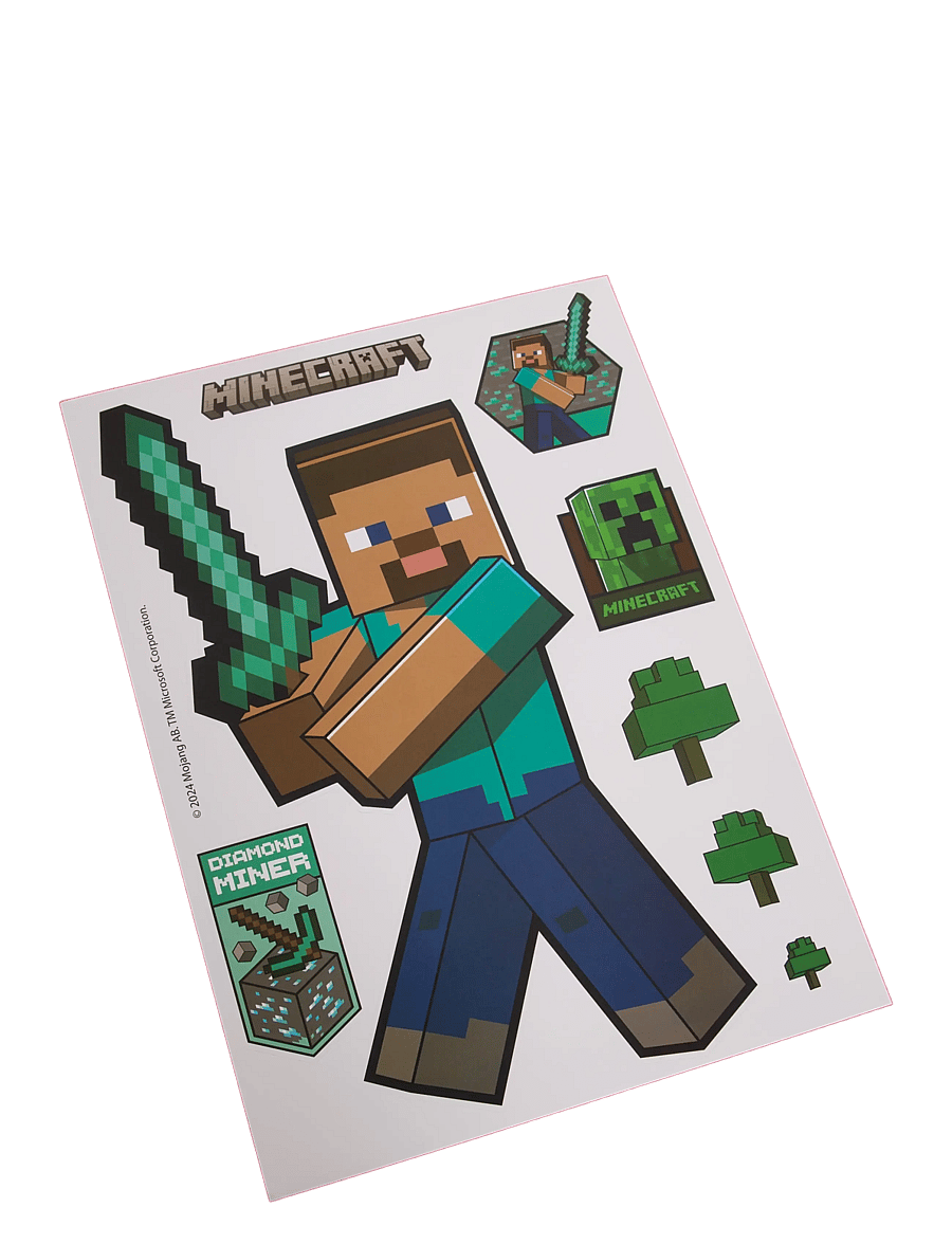 Minecraft - Wall decals, Minecraft character stickers, self-adhesive vinyl film - klistermærker - multicolor - 5