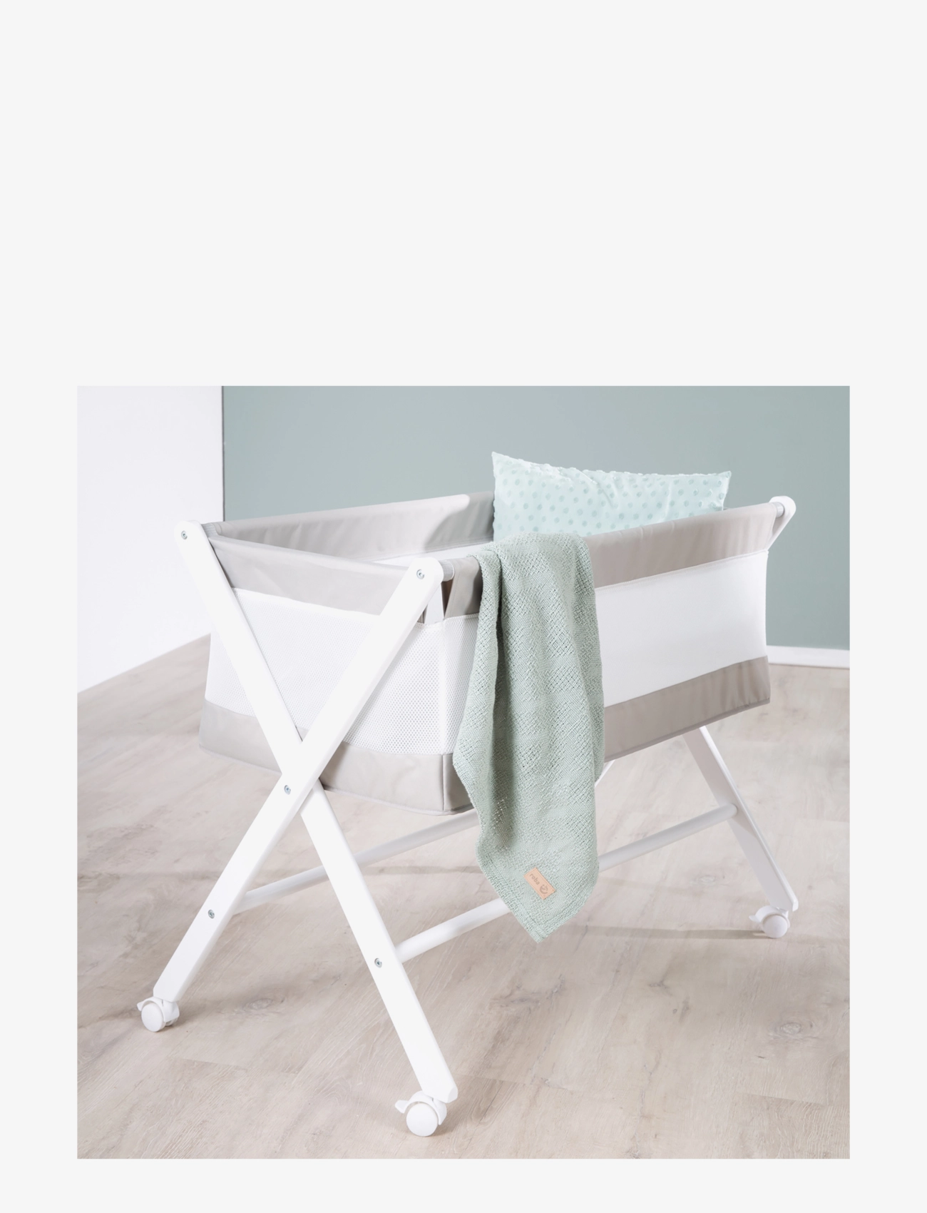 ROBA - Foldable bedside crib - including mattress - moses baskets - white - 2