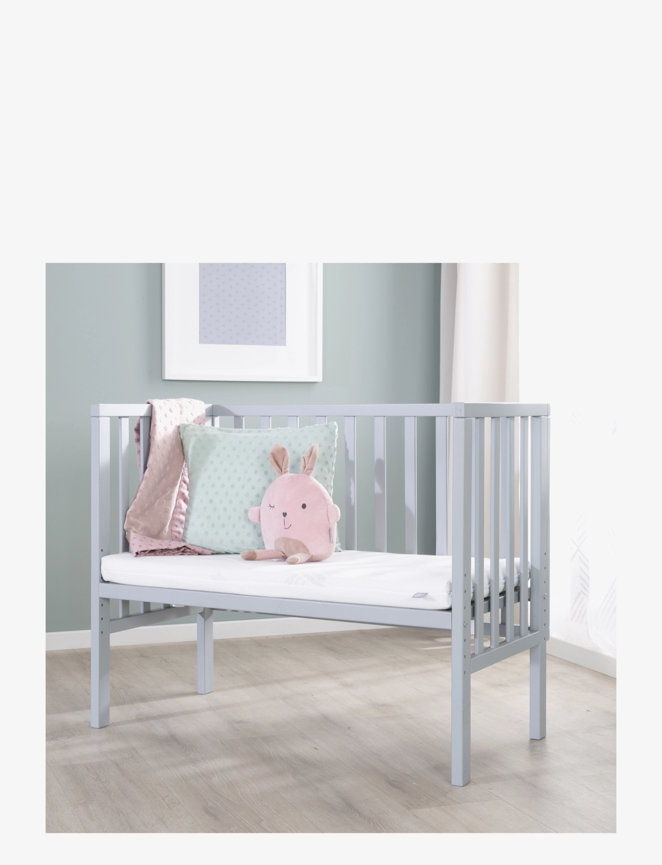 ROBA - Bedside crib 2 in 1 incl. barrier + mattress - bedside cribs - taupe - 3