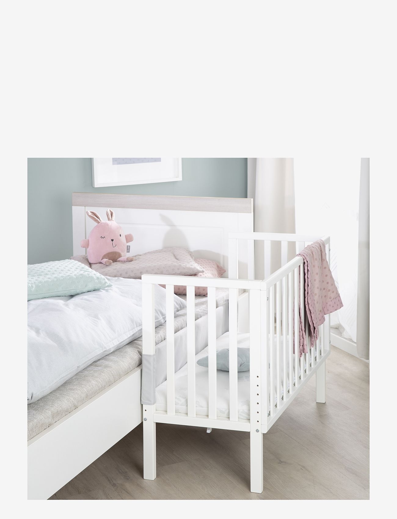 ROBA - Bedside crib 2 in 1 incl. barrier + mattress - bedside cribs - white - 4