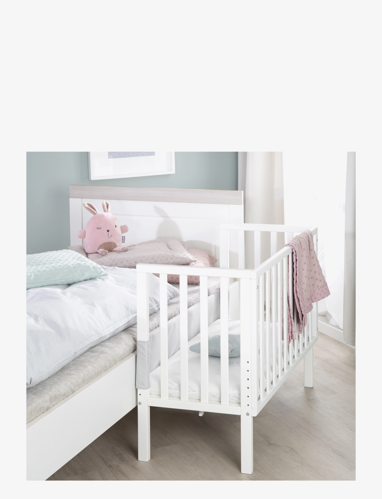 ROBA - Bedside crib 2 in 1 incl. barrier + mattress - bedside cribs - white - 4