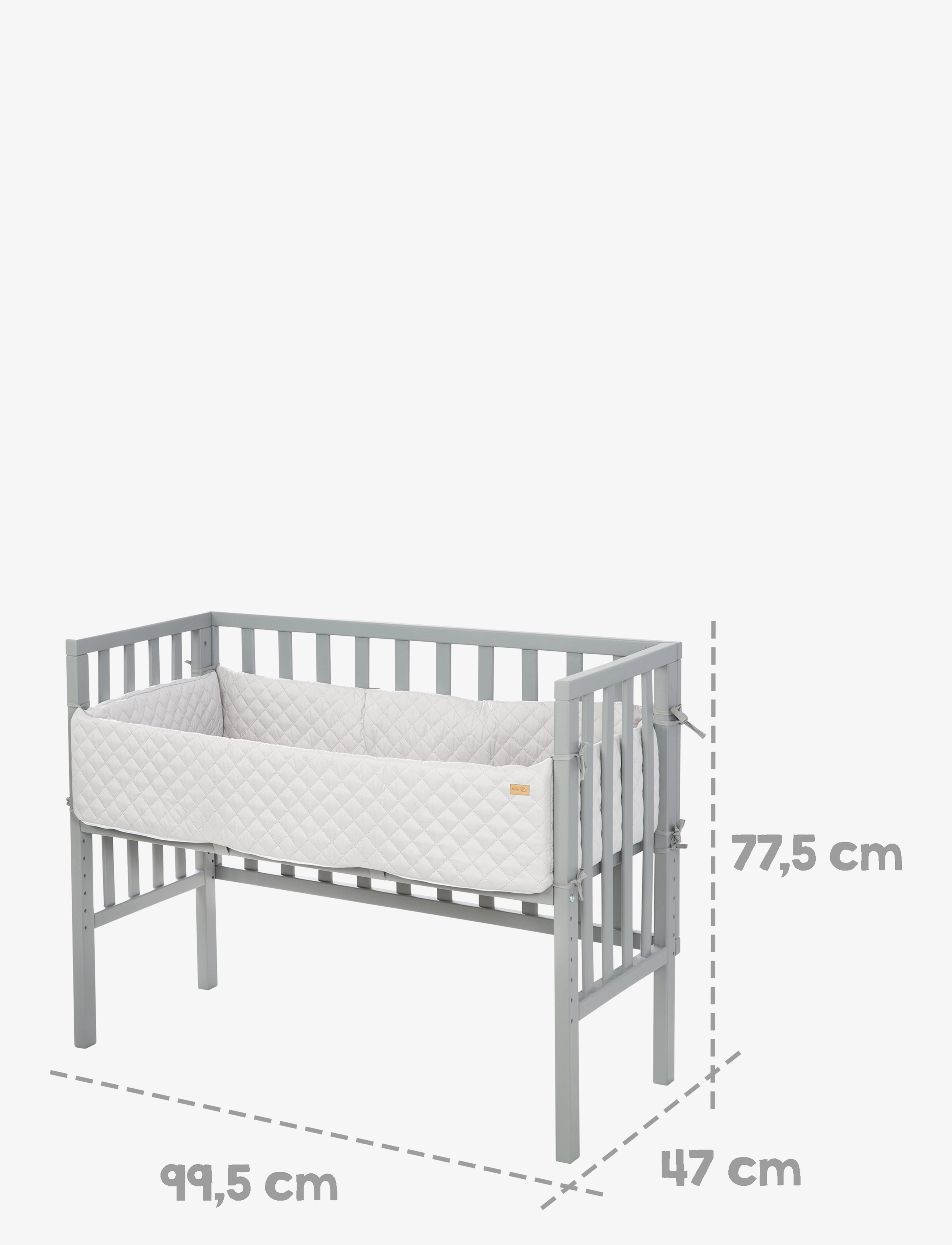 ROBA - Co-sleeper, 2-in-1 roba Style grey - bedside cribs - taupe - 5