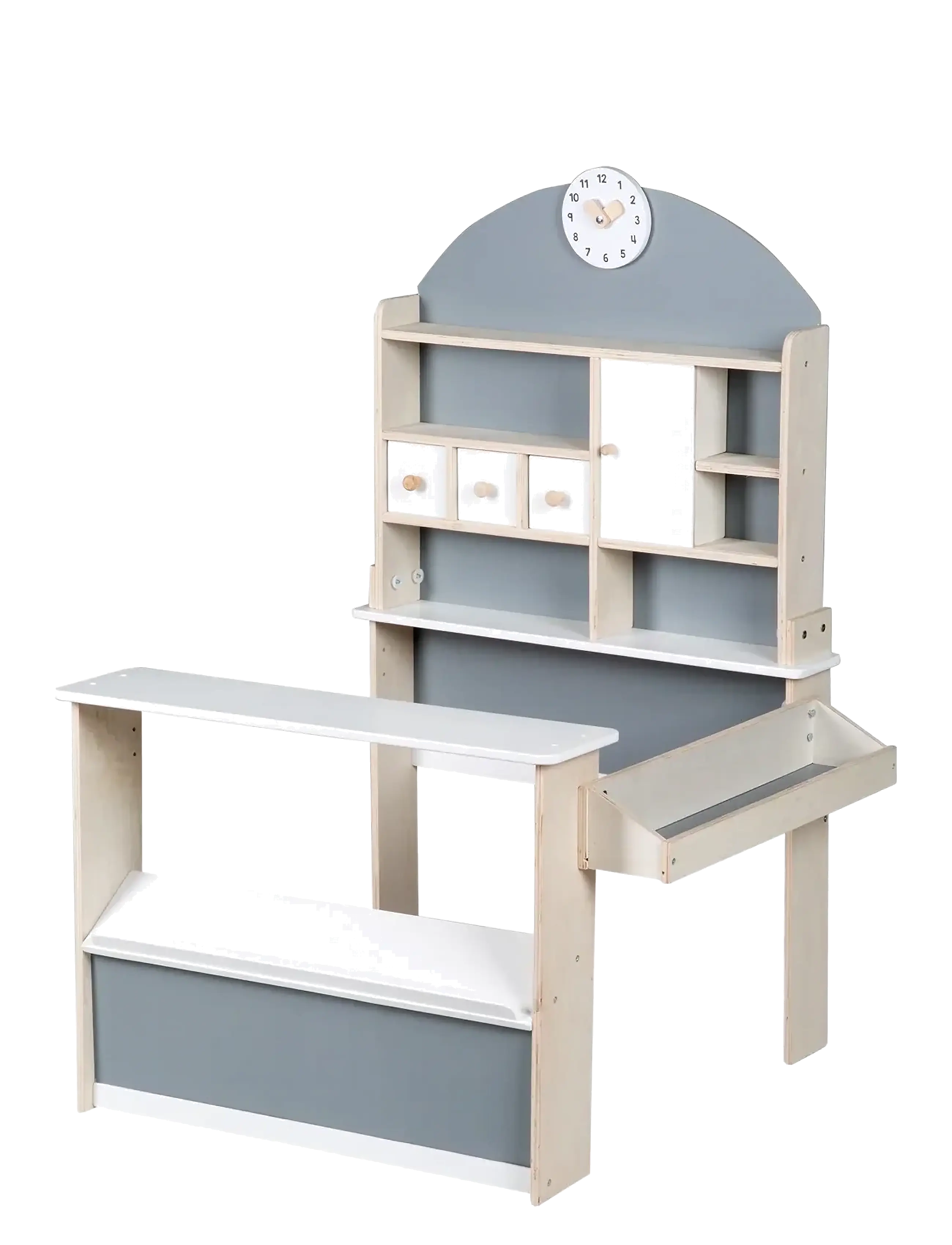 ROBA Wooden Play Shop - 4 for 3 - NATURAL LACQUERED / multi