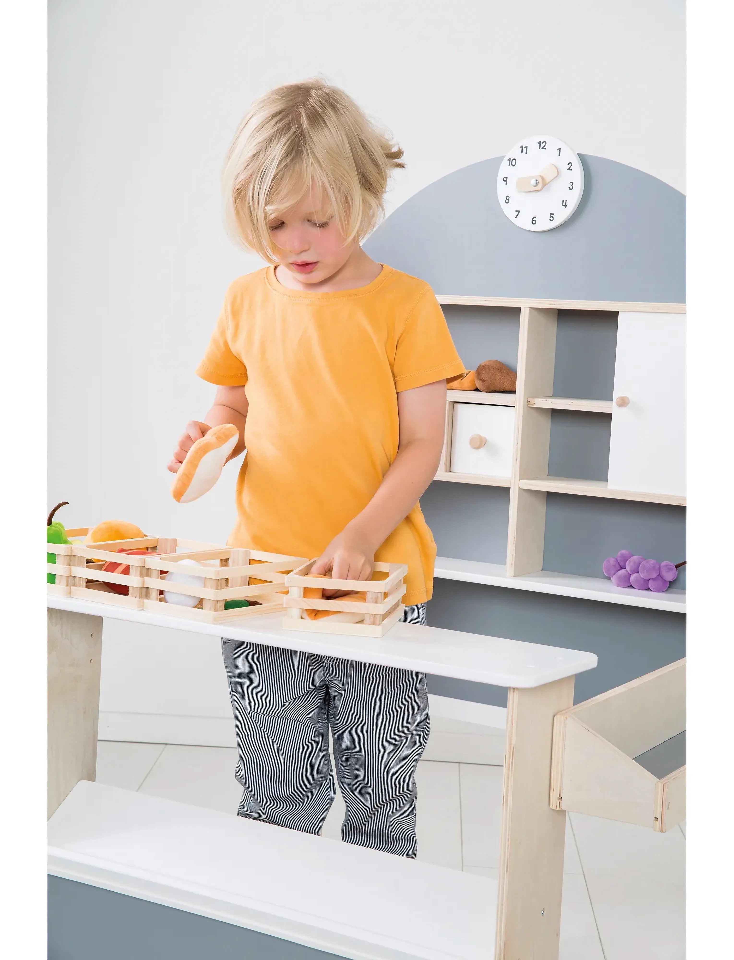 ROBA Wooden Play Shop, 113X 103X 75 cm, Toy Kitchen & Accessories, Mehrfarbig/gemustert - Kitchens, Kinder