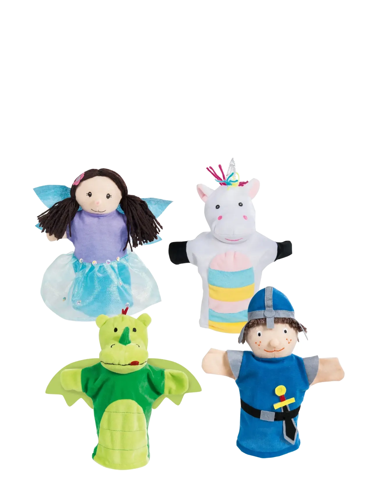 ROBA Plush Handpuppet Set 4 Pc, One Size, Soft Spielzeug, Mehrfarbig/gemustert - Stuffed Kinder