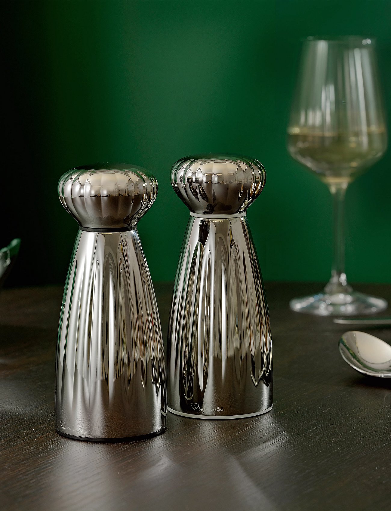 Palm (BR) Medium Mills and SS Tray 3-Piece - STAINLESS STEEL