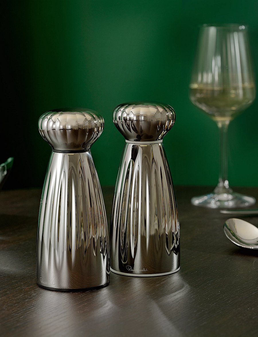 Robert Welch - Palm (BR) Medium Mills and SS Tray 3-Piece - salz- & pfefferstreuer - stainless steel - 0