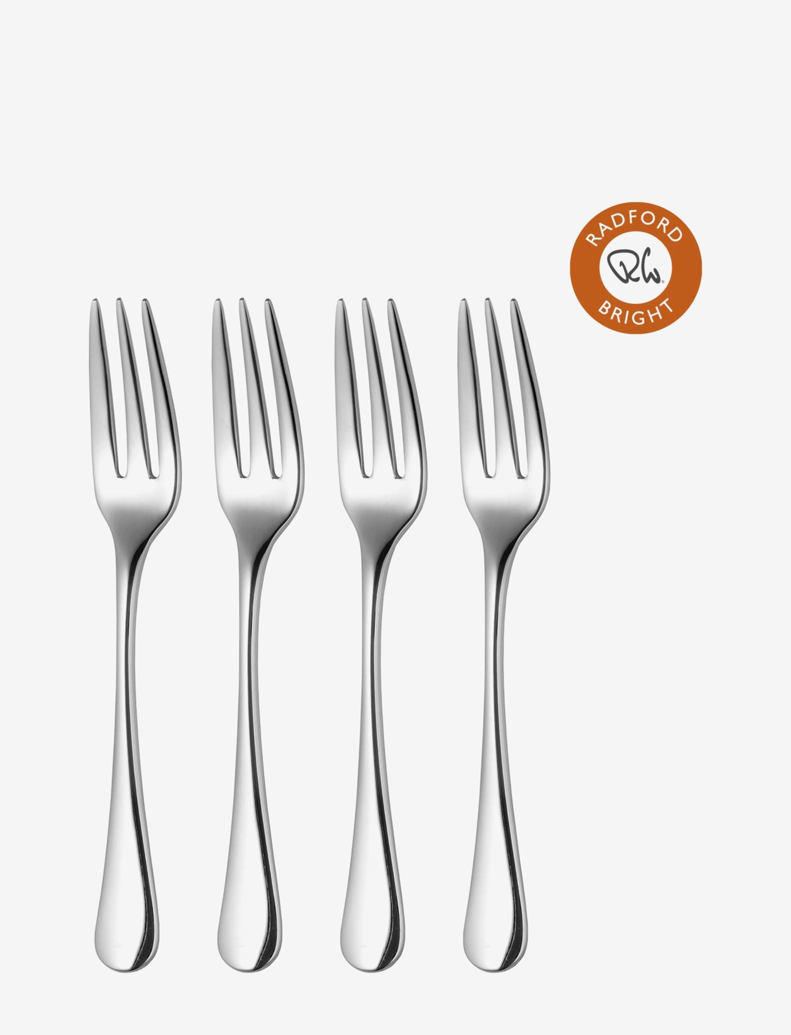 Robert Welch Radford (Br) Dessertgaffel 16,3 cm 4 Stk., L16.3 cm, Silver, Bestik > Gafler, Unisex