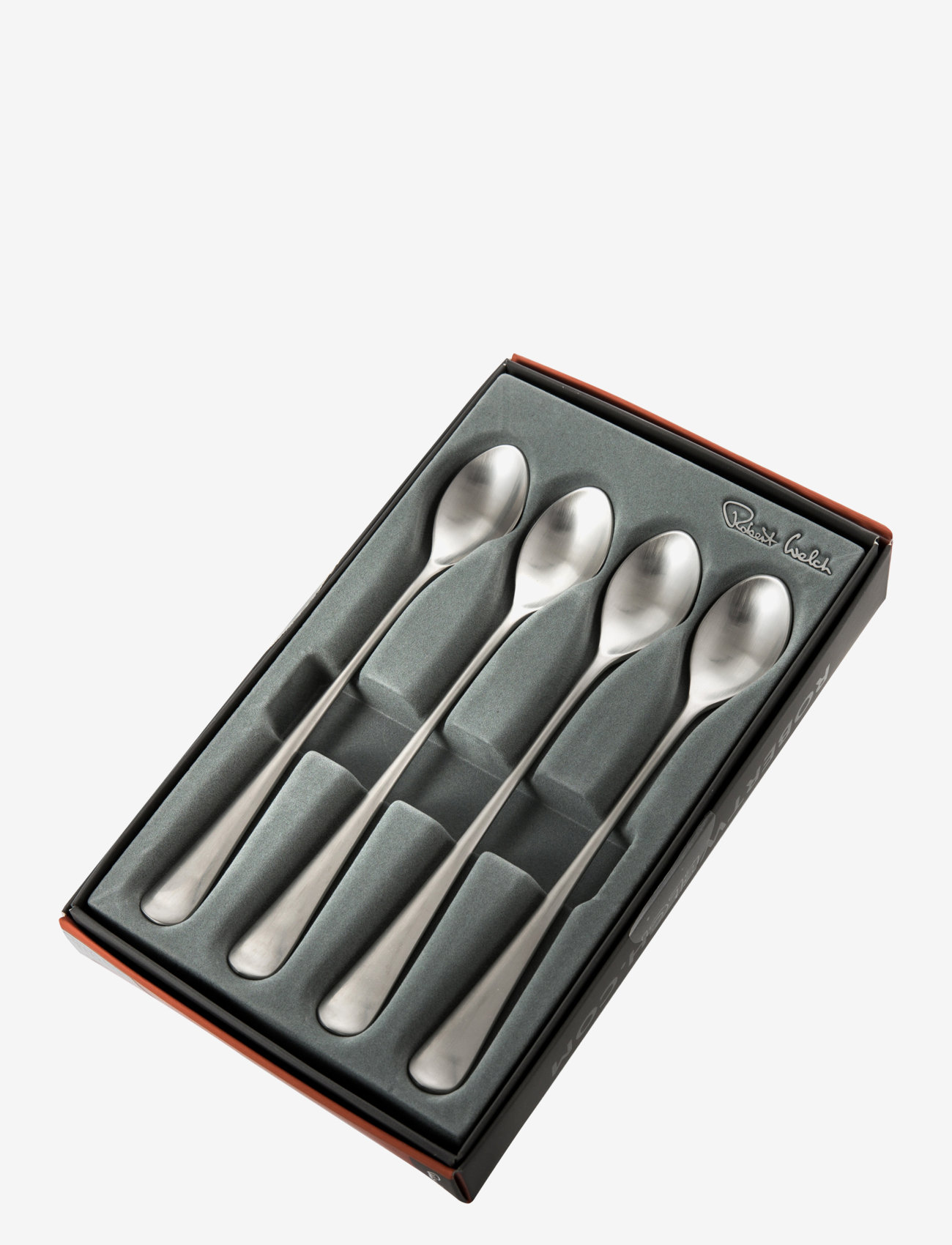 Robert Welch - Radford Satin Long Handled (Latte) Spoon, Set of 4 - tea & coffee spoons - multi colour - 1