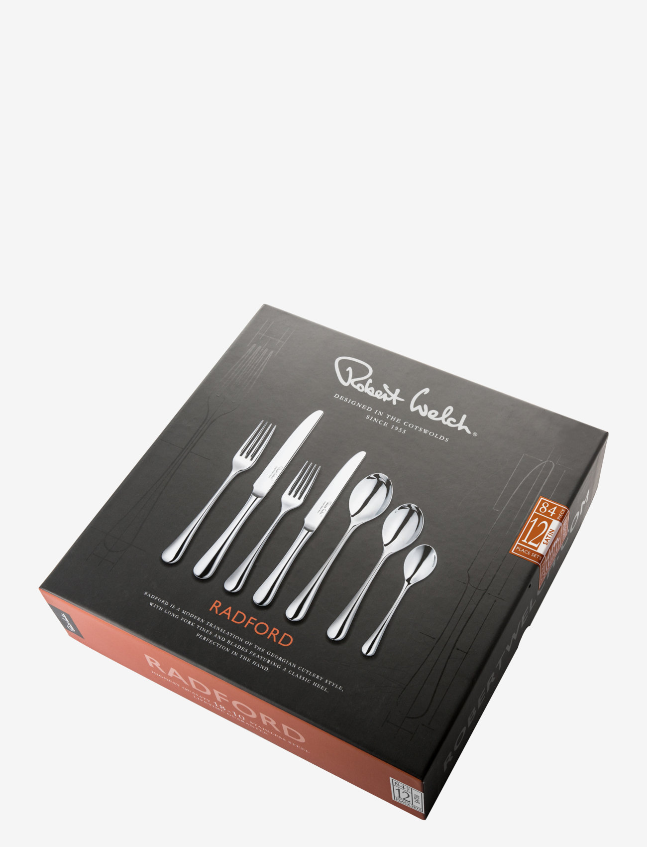 Robert Welch - Radford Satin Cutlery Set, 84 Piece for 12 People - bestiksæt - multi colour - 1