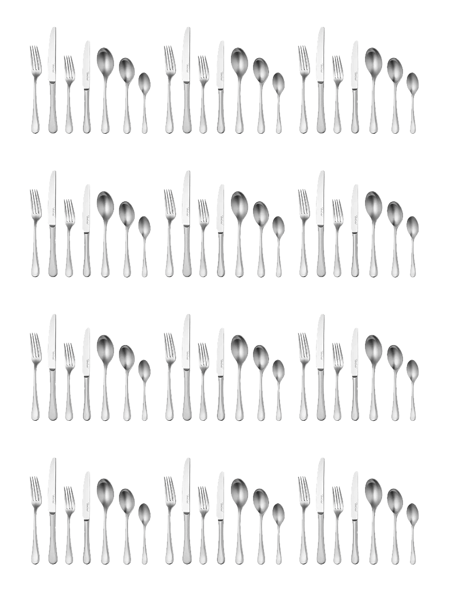 Robert Welch - Radford Satin Cutlery Set, 84 Piece for 12 People - söögiriistakomplektid - multi colour - 3