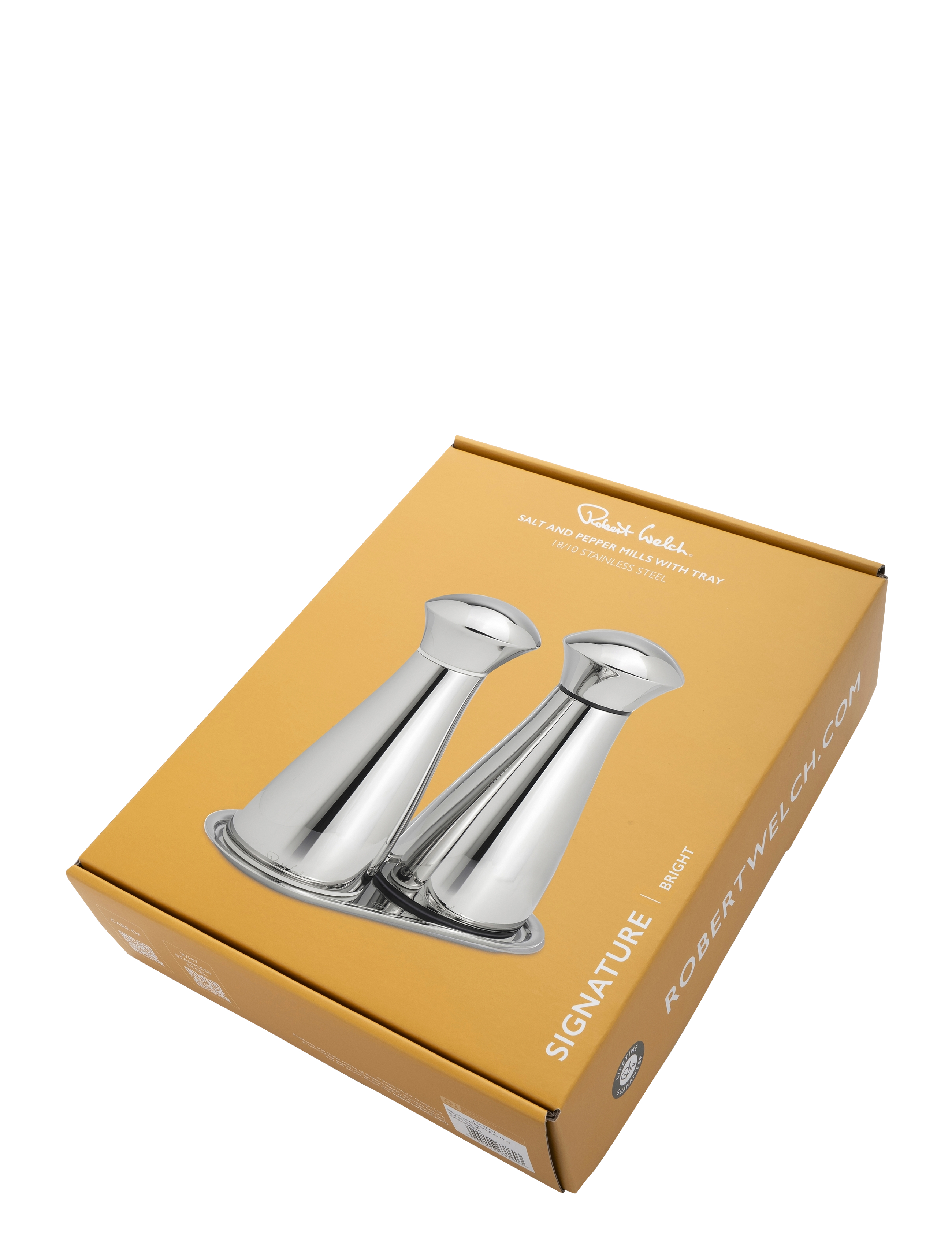 Robert Welch - Signature (BR) Medium Mills and SS Tray 3-piece - salt & peberkværne - stainless steel - 2