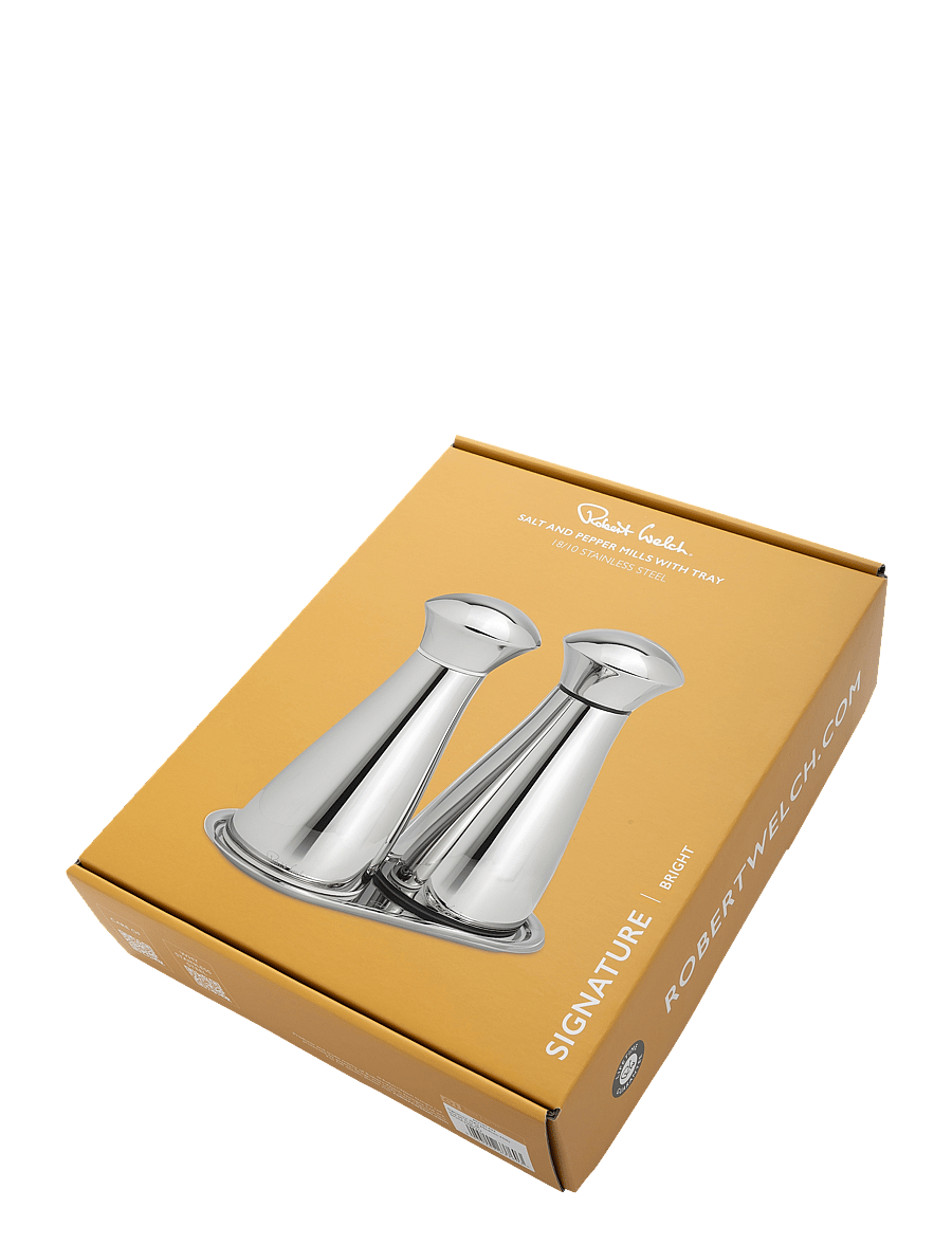 Robert Welch - Signature (BR) Medium Mills and SS Tray 3-piece - soola- ja pipraveskid - stainless steel - 2