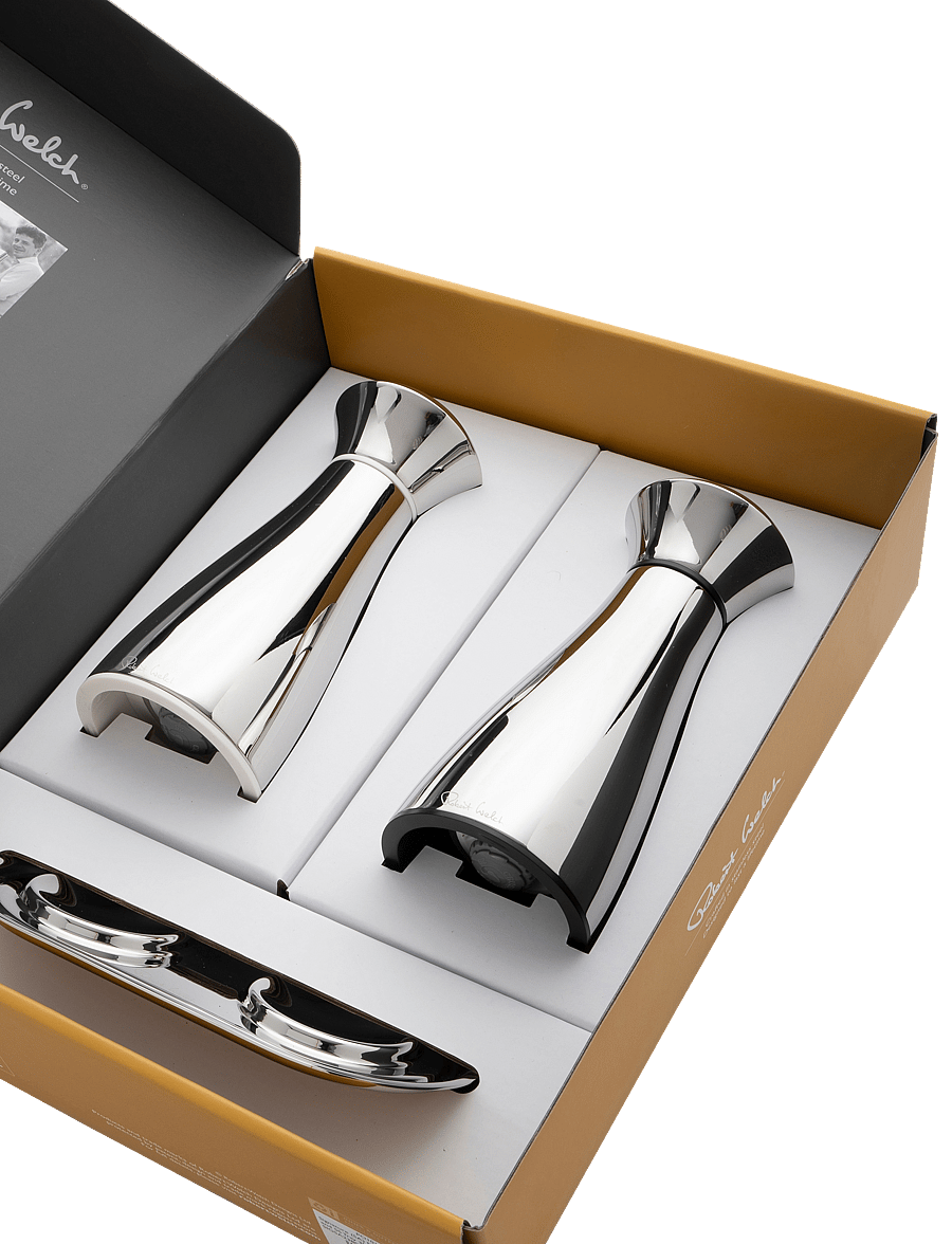 Robert Welch - Signature (BR) Medium Mills and SS Tray 3-piece - soola- ja pipraveskid - stainless steel - 3
