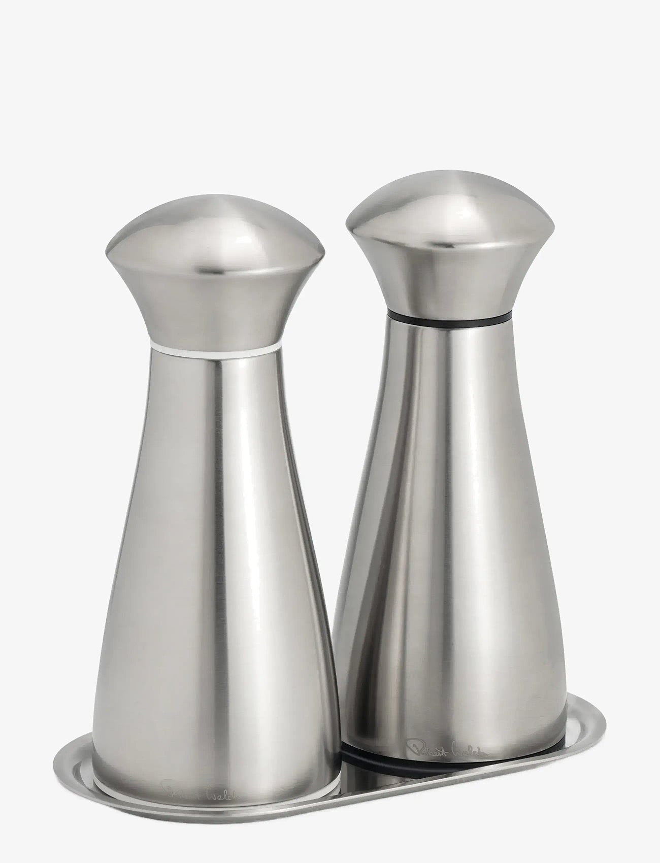 Robert Welch - Signature (SA) Medium Mills and SS Tray 3-piece - salt & pepper grinders - matte stainless steel - 0