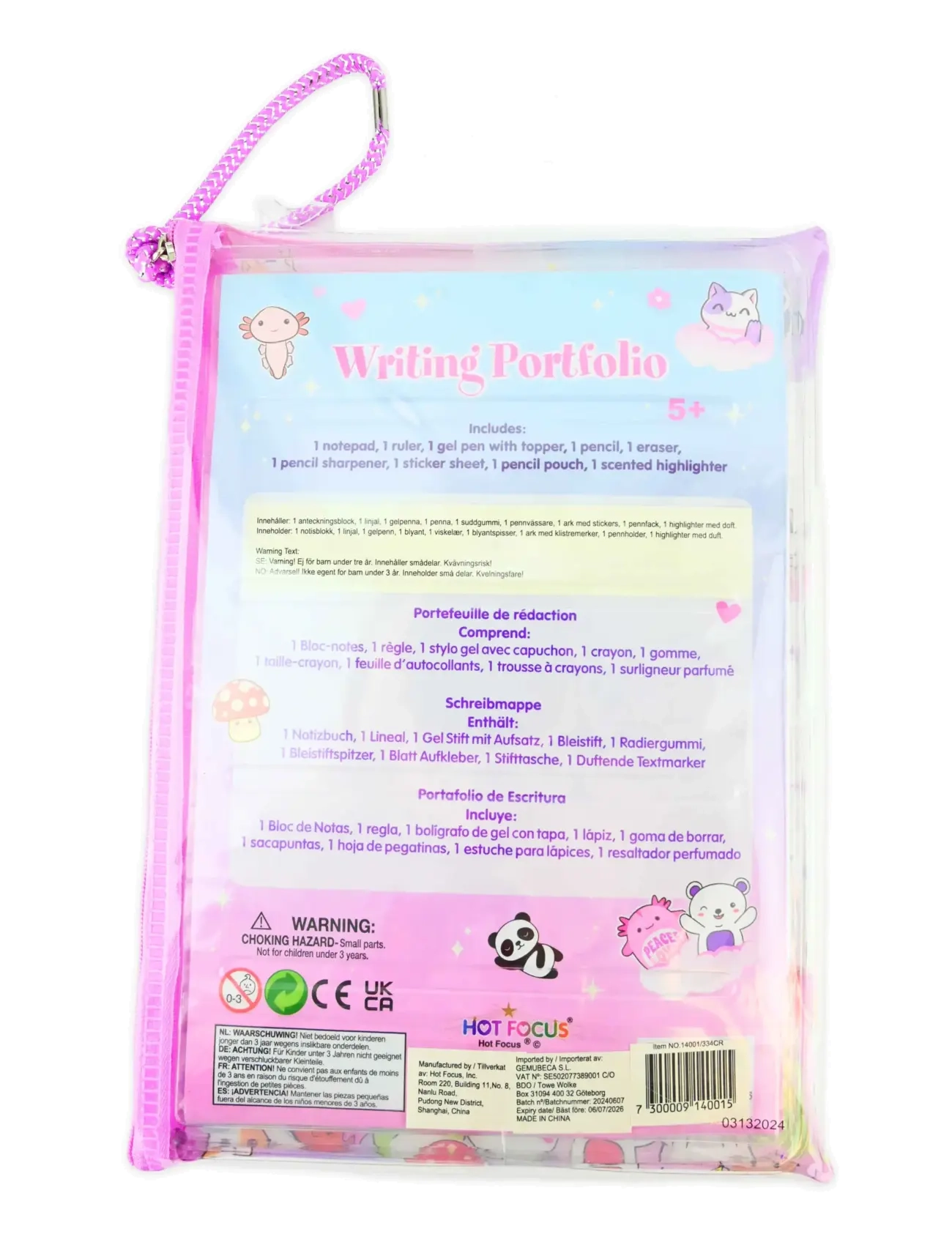 Robetoy - WRITING PORTFOLIO CUTE - pennfodral - multicolour - 1