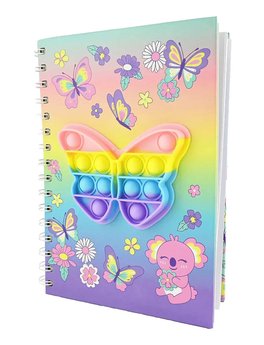 Robetoy - NOTEBOOK SPIRAL POP IT BUTTERFLY A5 - kalendrar & anteckningsblock - multicolour - 0