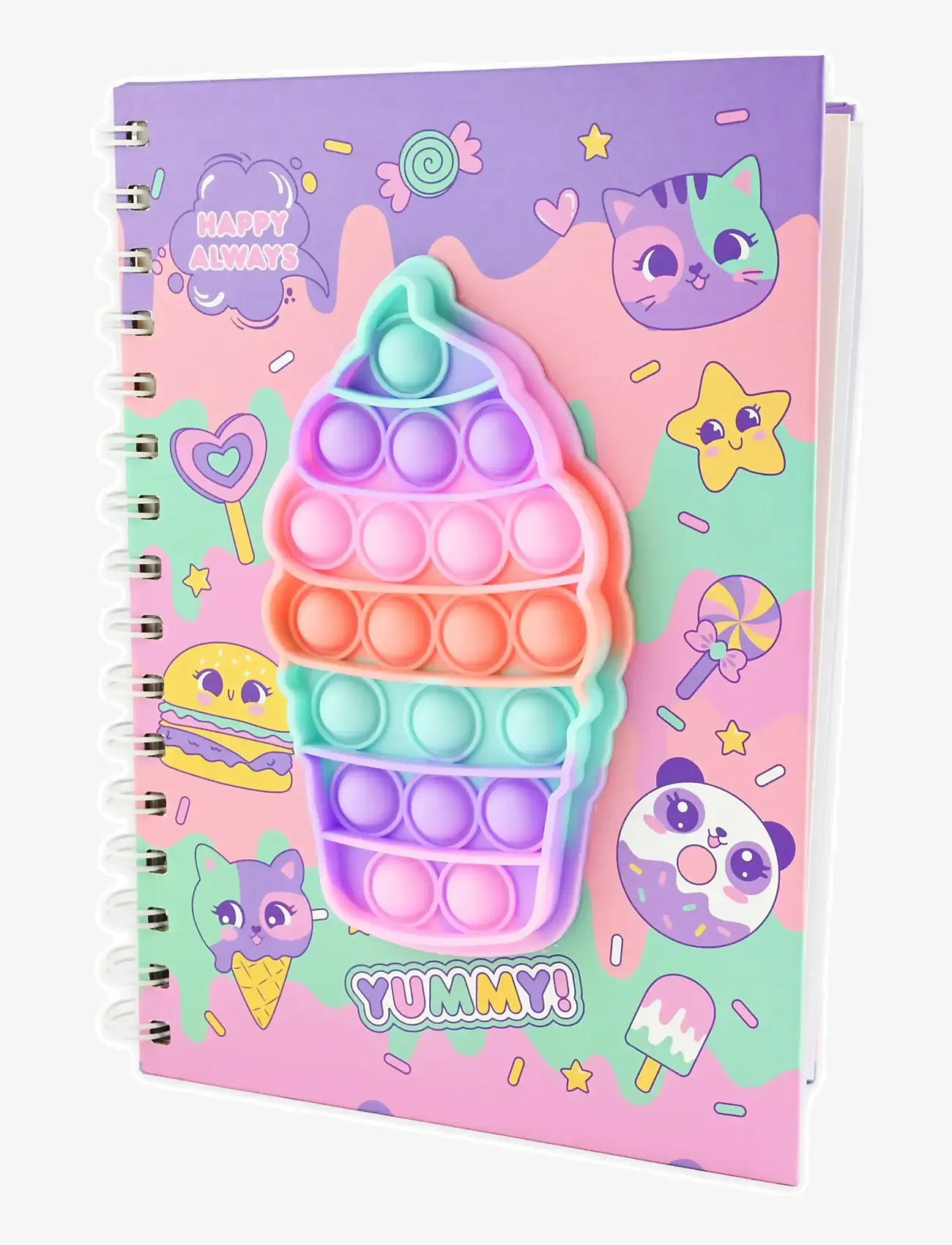 Robetoy - NOTEBOOK SPIRAL POP IT ICE CREAM A5 - kalendere & notesbøger - multicolour - 0