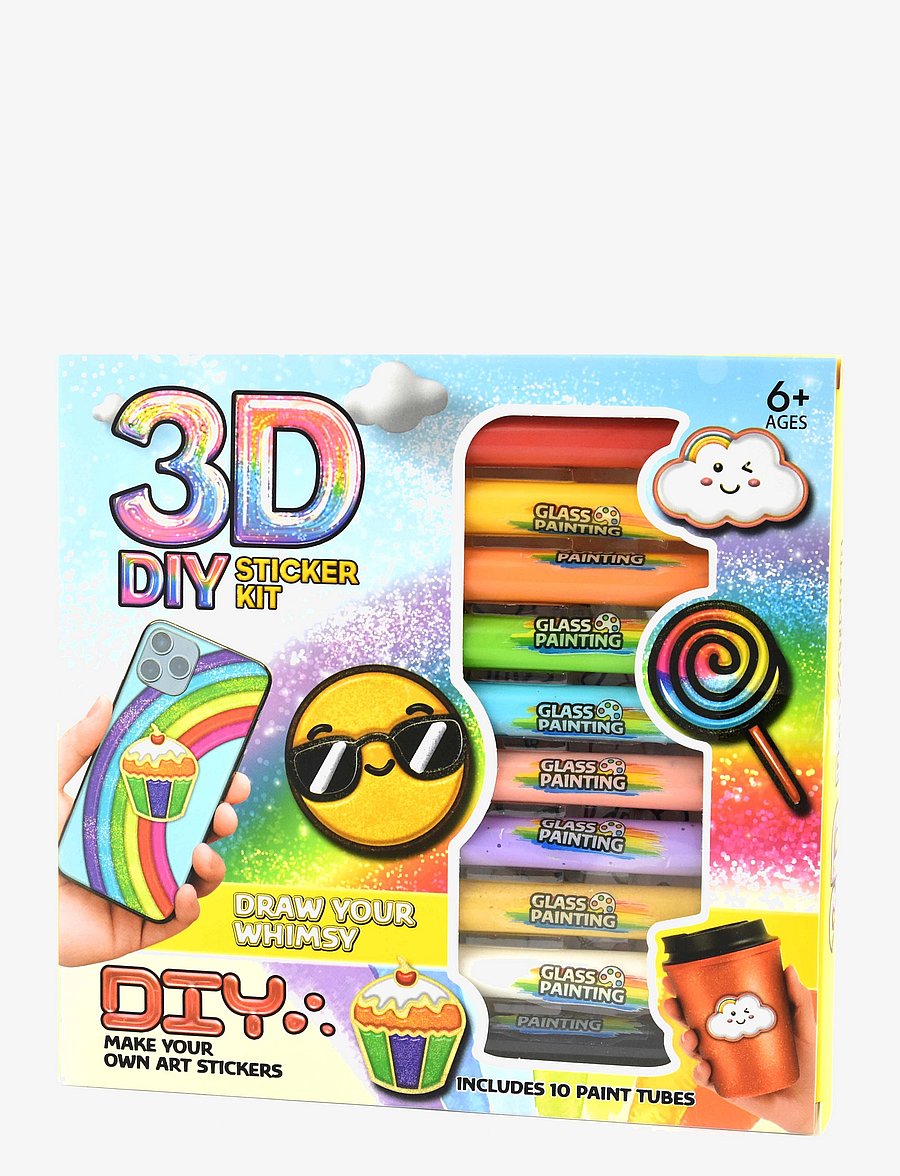 Robetoy - PEN SET 3D STICKER DIY 10pcs - kreasæt - 1016 - 1