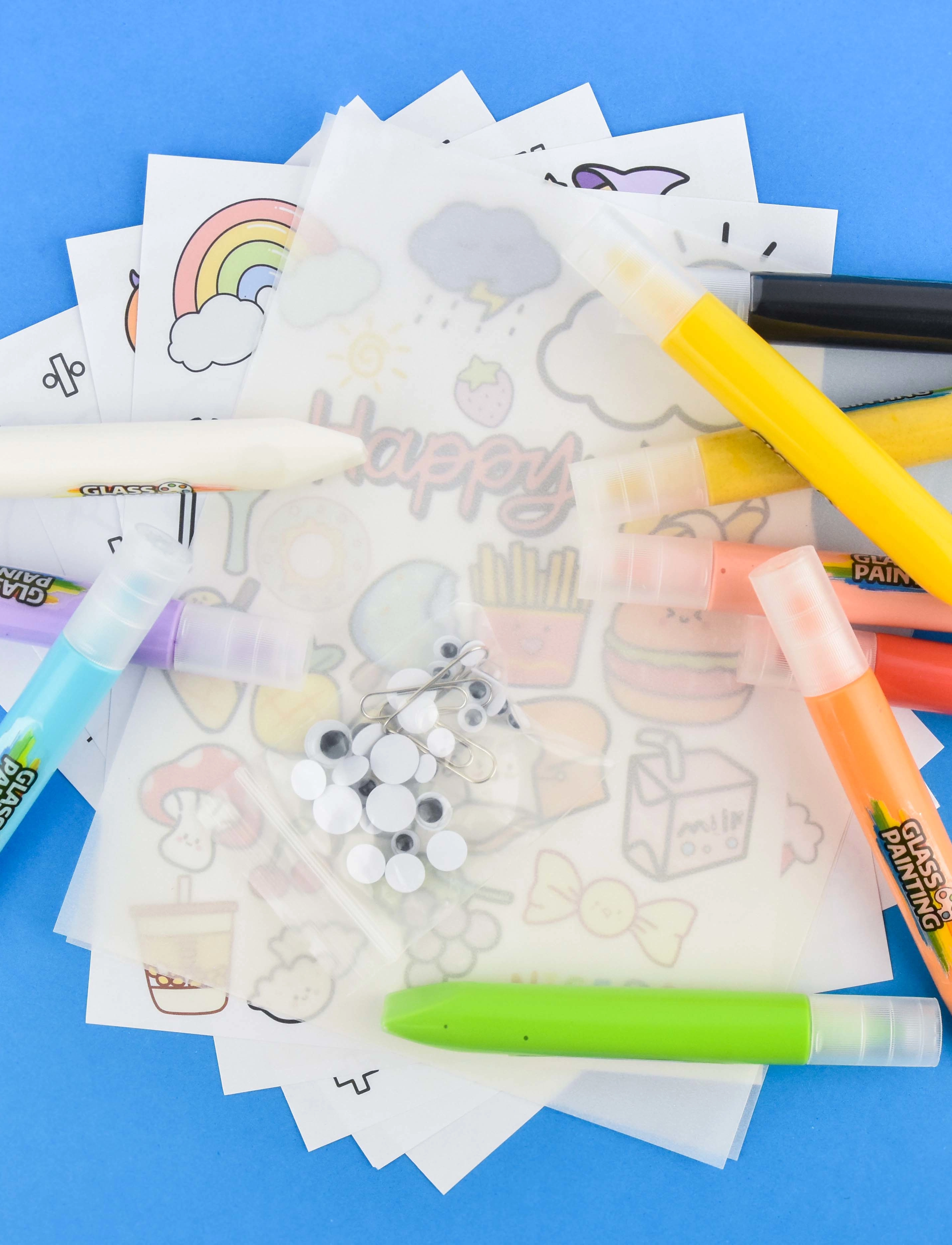 Robetoy Pen Set 3D Sticker Diy 10Pcs, Børn, Craft Sæt, Multi/mønstret, Str: ONE SIZE