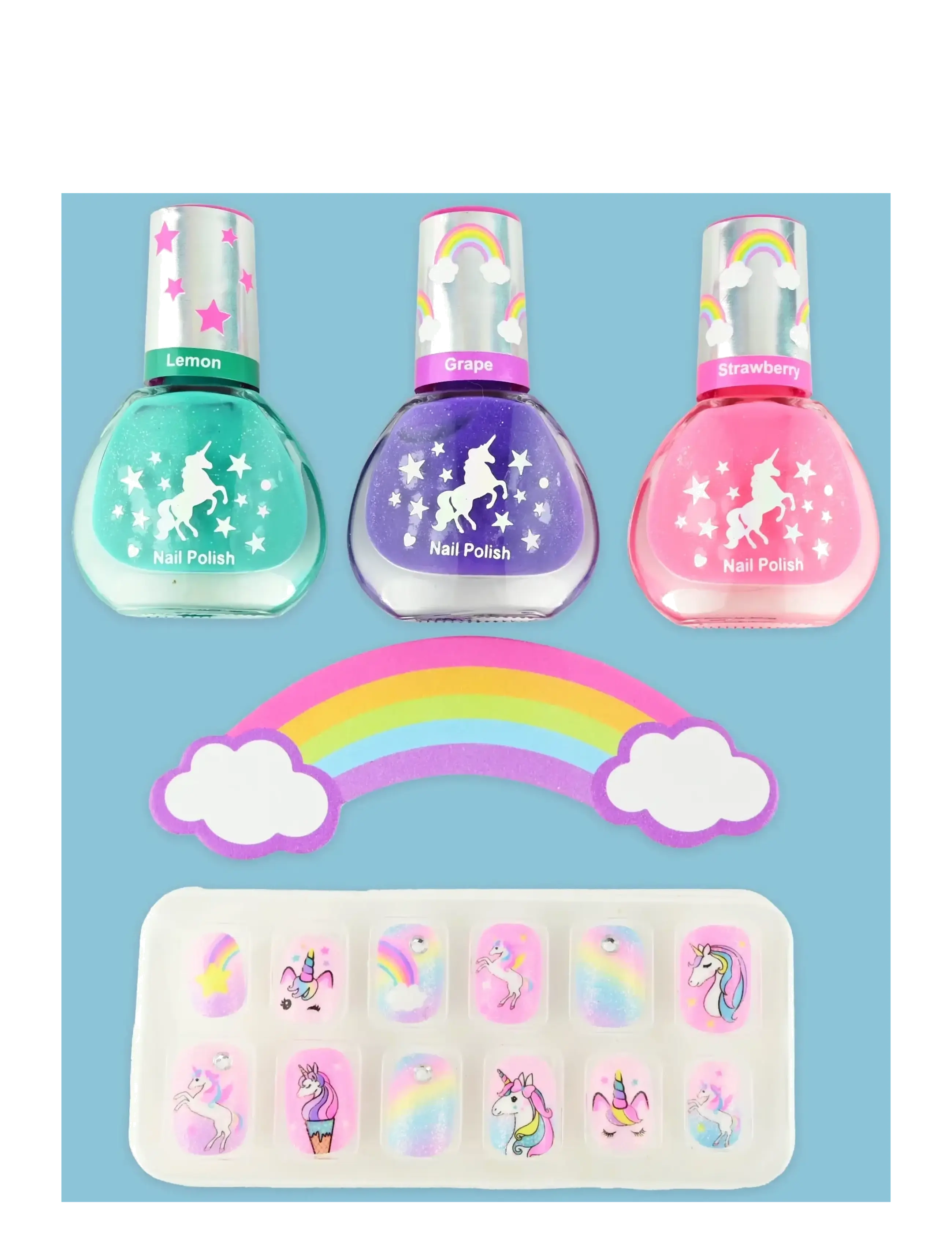 Robetoy - NAIL KIT POLISH AND PRESS-ON - foregive makeup & tilbehør - multicolour - 1