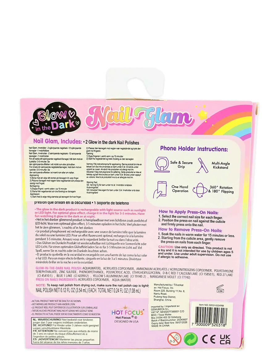 Robetoy - NAIL GLAM KIT POLISH AND PRESS-ON - makeup - multicolour - 1