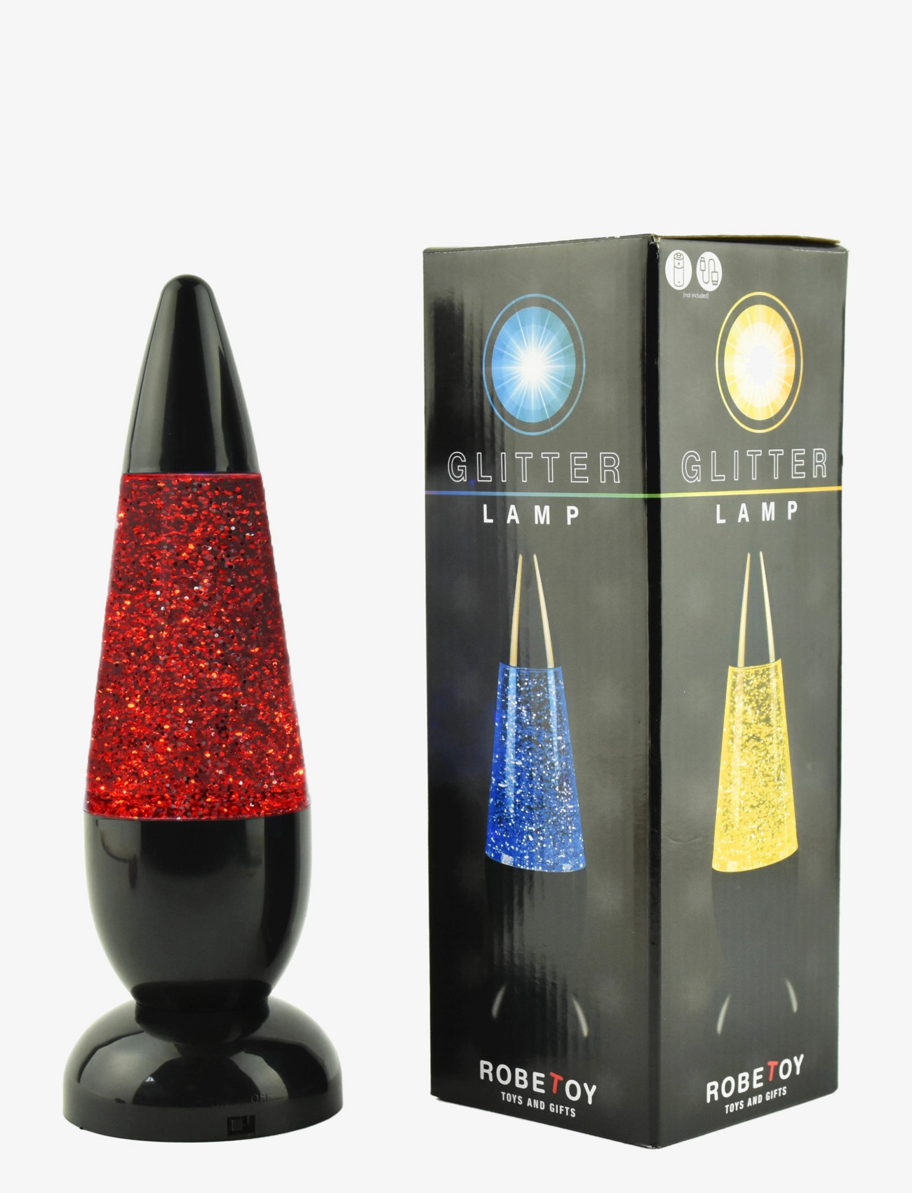 Robetoy Multicolour Glitter Lamp, One Size, Multi/patterned, Belysning > Bordlamper, Børn