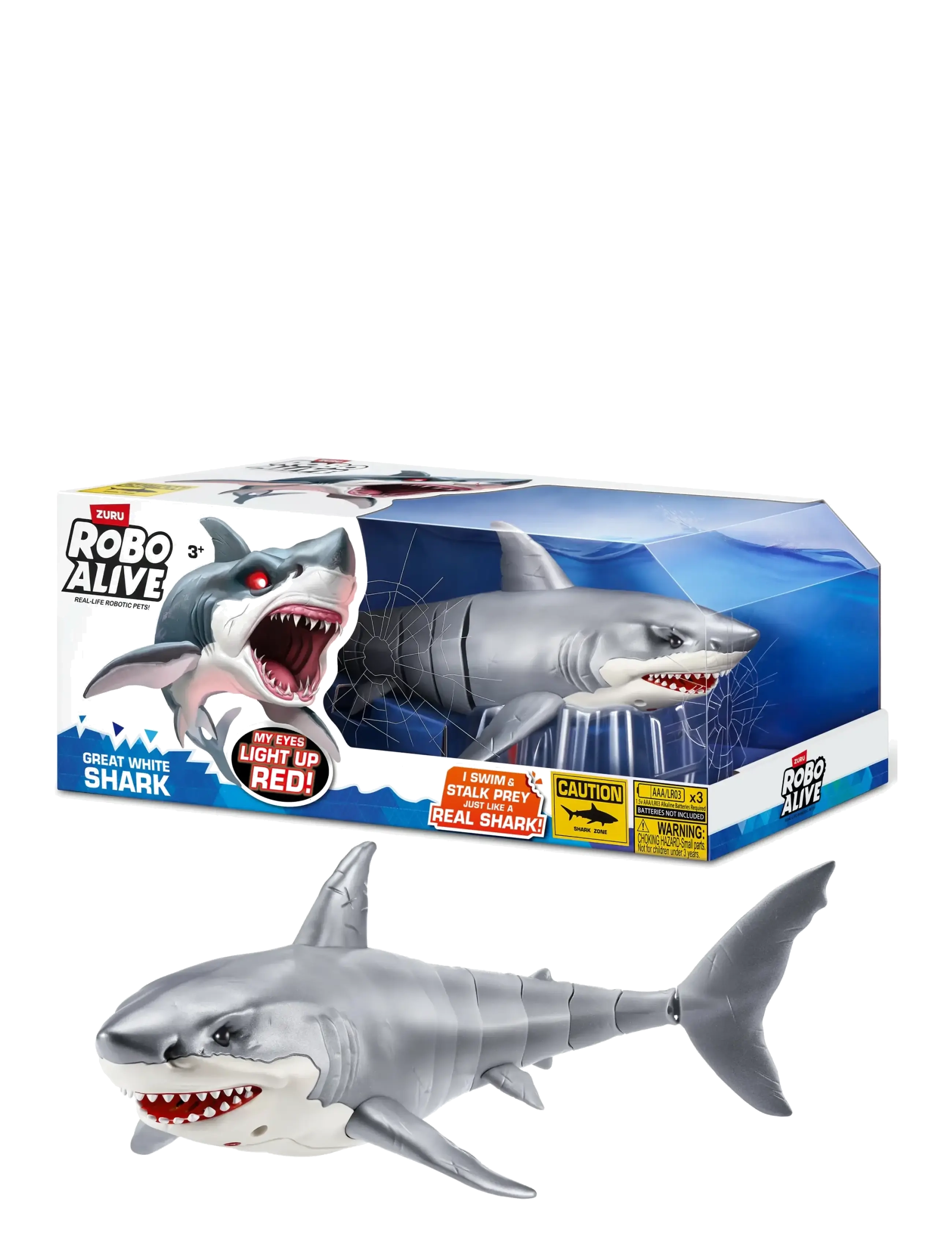 ROBO ALIVE ROBO ALIVE LARGE SHARK - Interaktive dyr & Robotter - MULTI / grey
