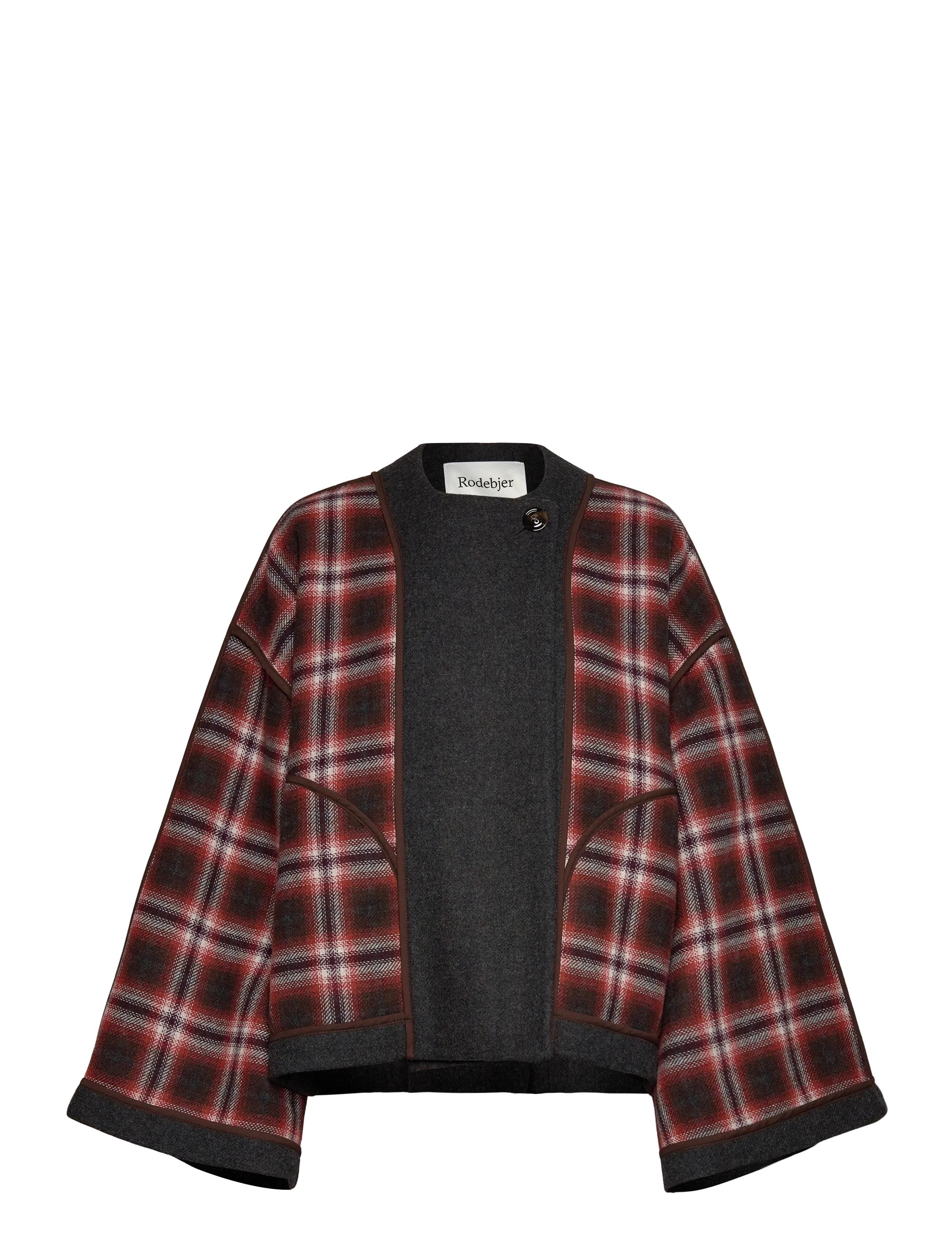 RODEBJER Rodebjer Chloe Check Burgundy - M - Damen