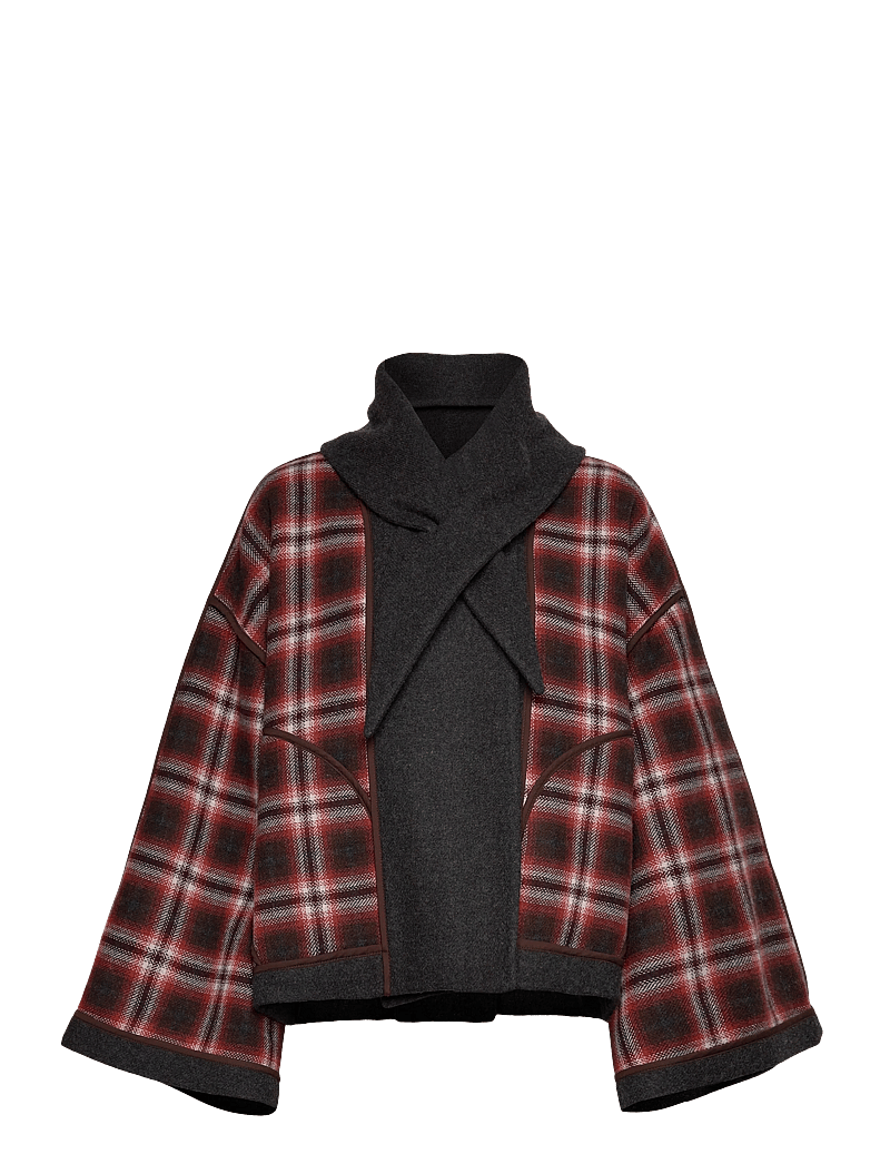 RODEBJER - Rodebjer Chloe Check - jakker - cherry mahogany/phantom - 2