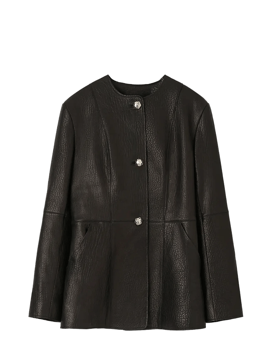 RODEBJER - Rodebjer Suzy Pebble - lederjacken - black - 1