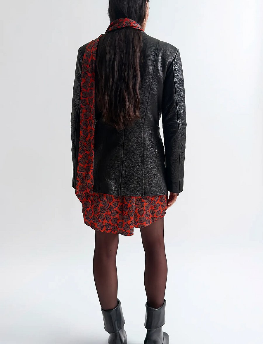 RODEBJER - Rodebjer Suzy Pebble - lederjacken - black - 2